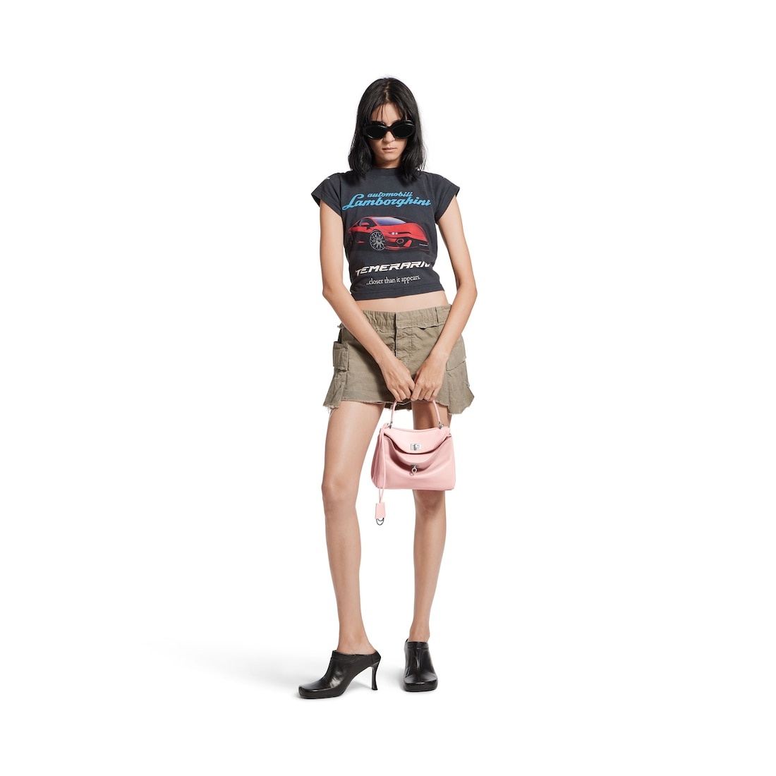 Women's Rodeo Handbag Mini  in Suede Pink - 7