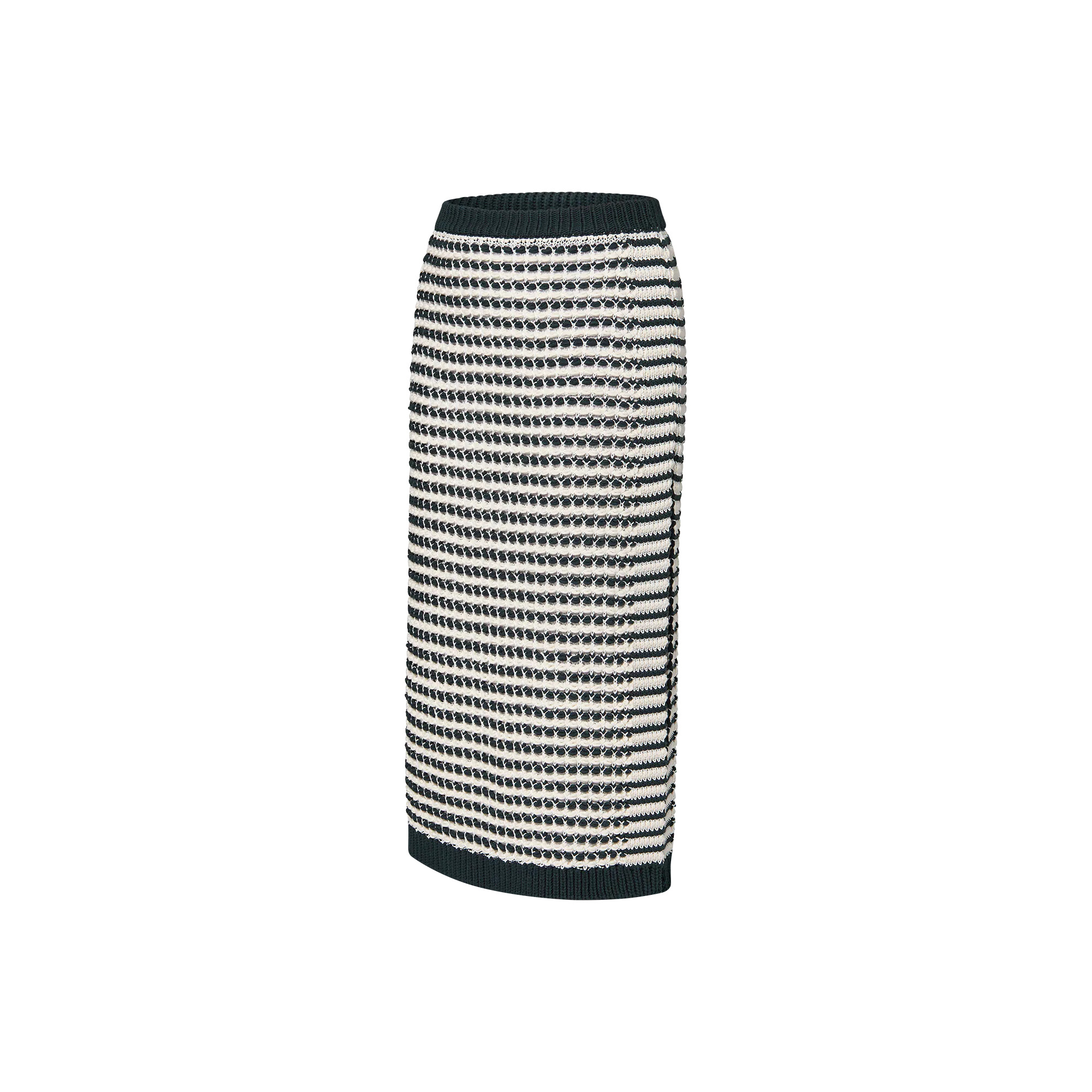 Striped Lace Knit Skirt - 2