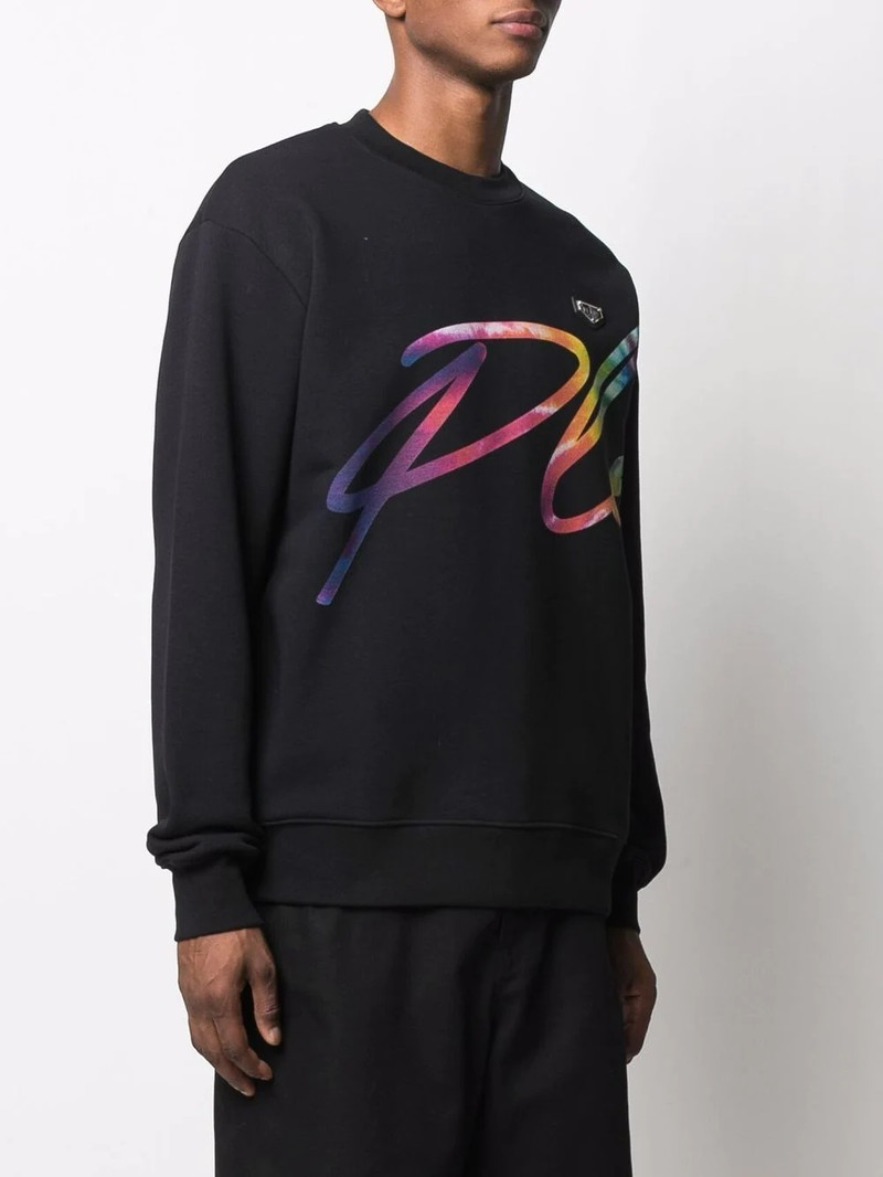 PHILIPP PLEIN logo-print crew-neck sweatshirt outlook
