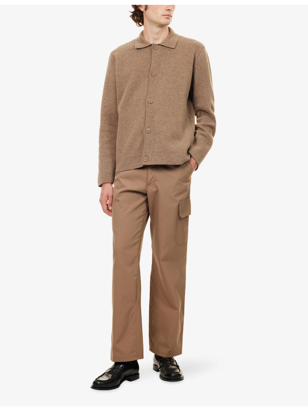 Double-Faced Long-Sleeve Cotton-Wool Blend Jacket - 2