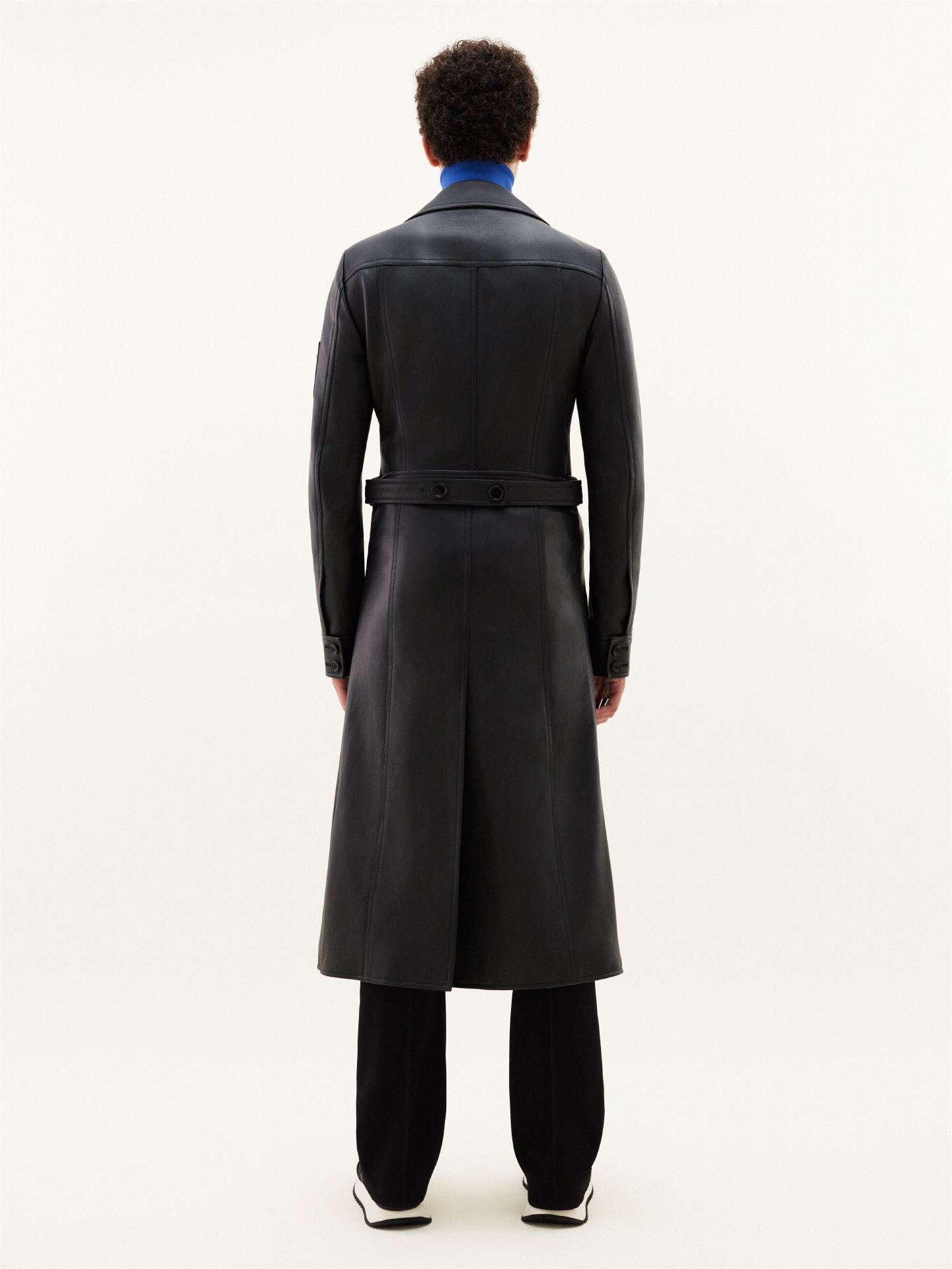 LEATHER TRENCH COAT - 4