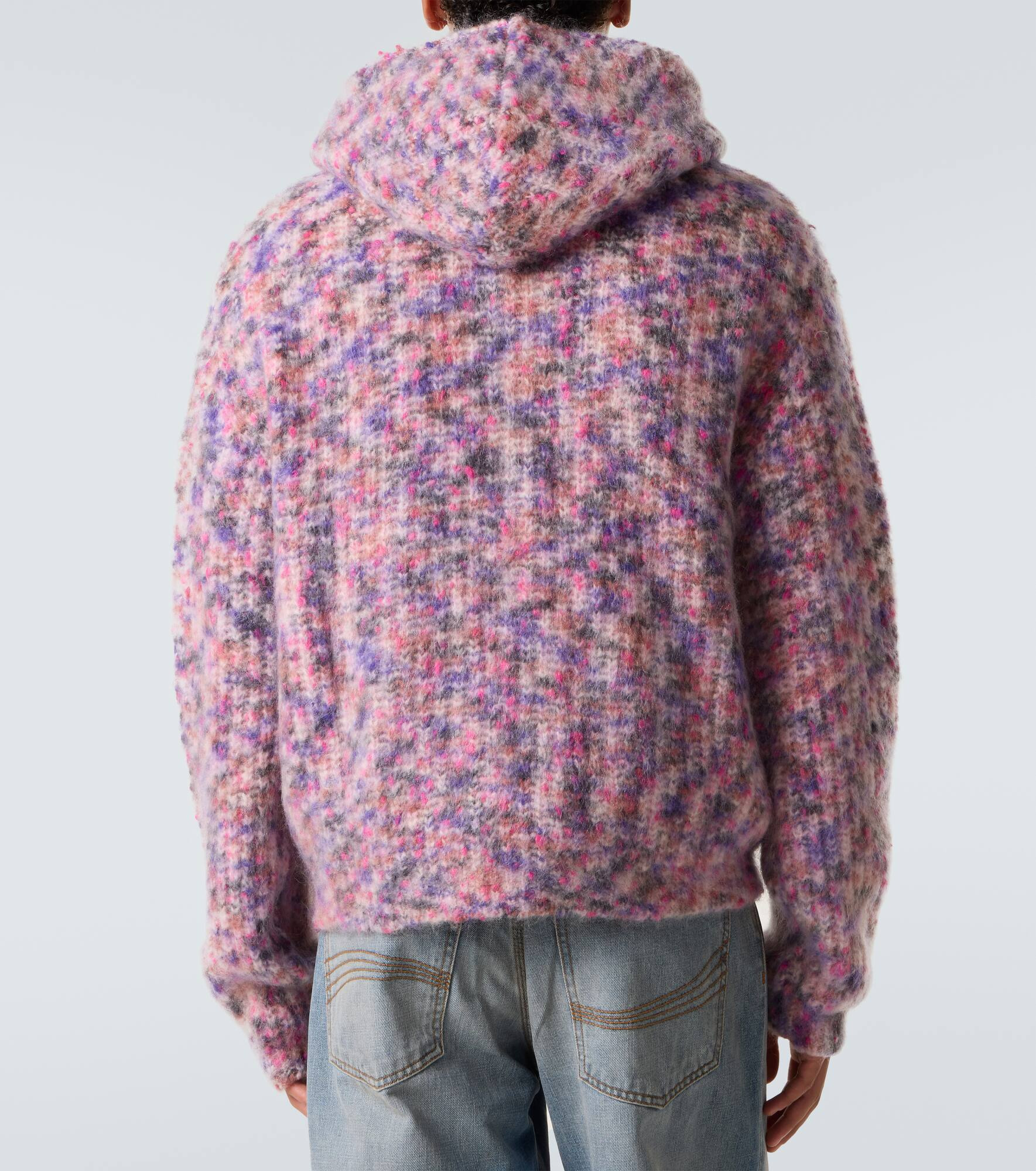 Hooded wool, mohair, and cotton-blend cardigan - 4