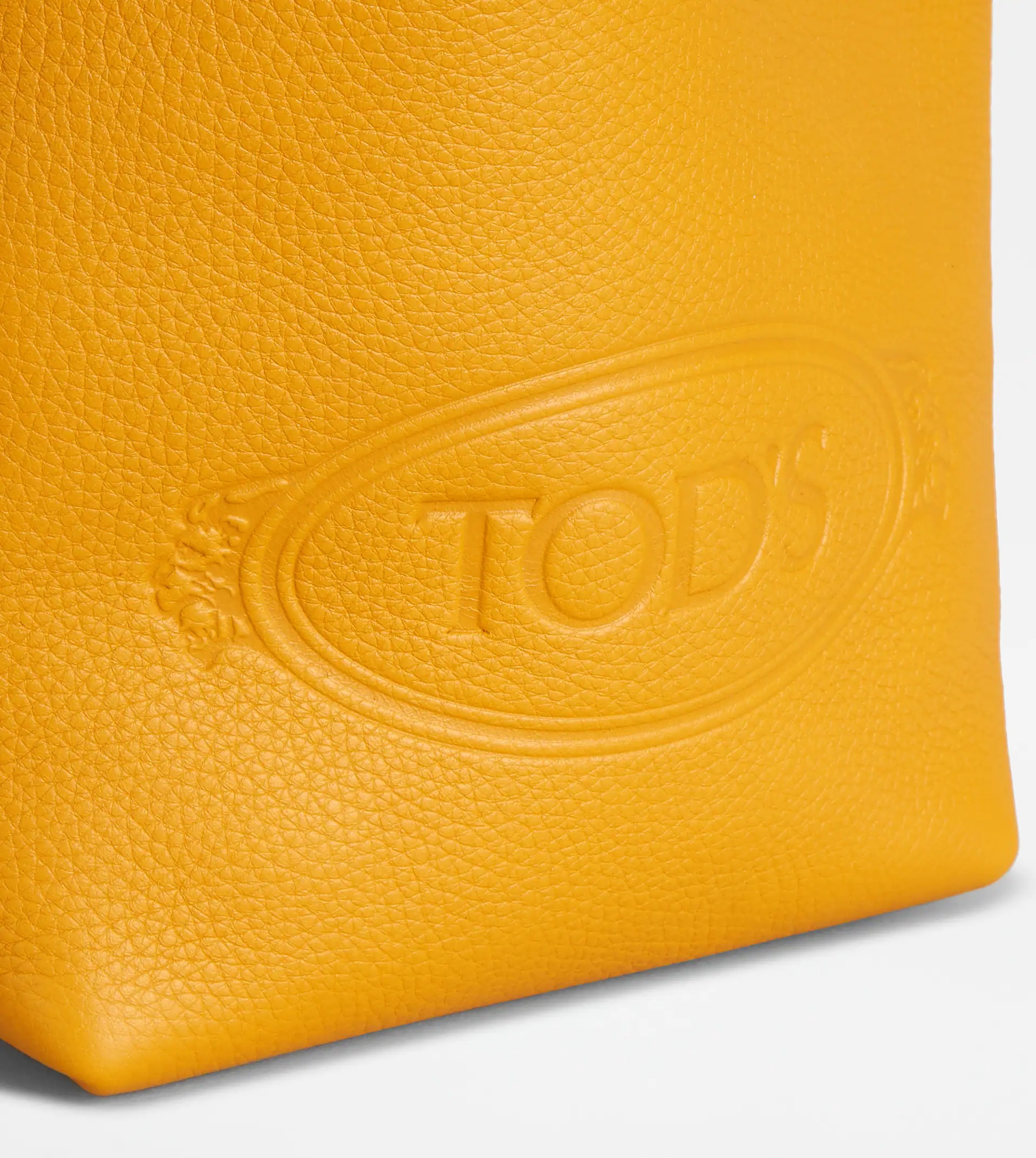 SHOPPING TOTE IN LEATHER MINI - YELLOW - 4