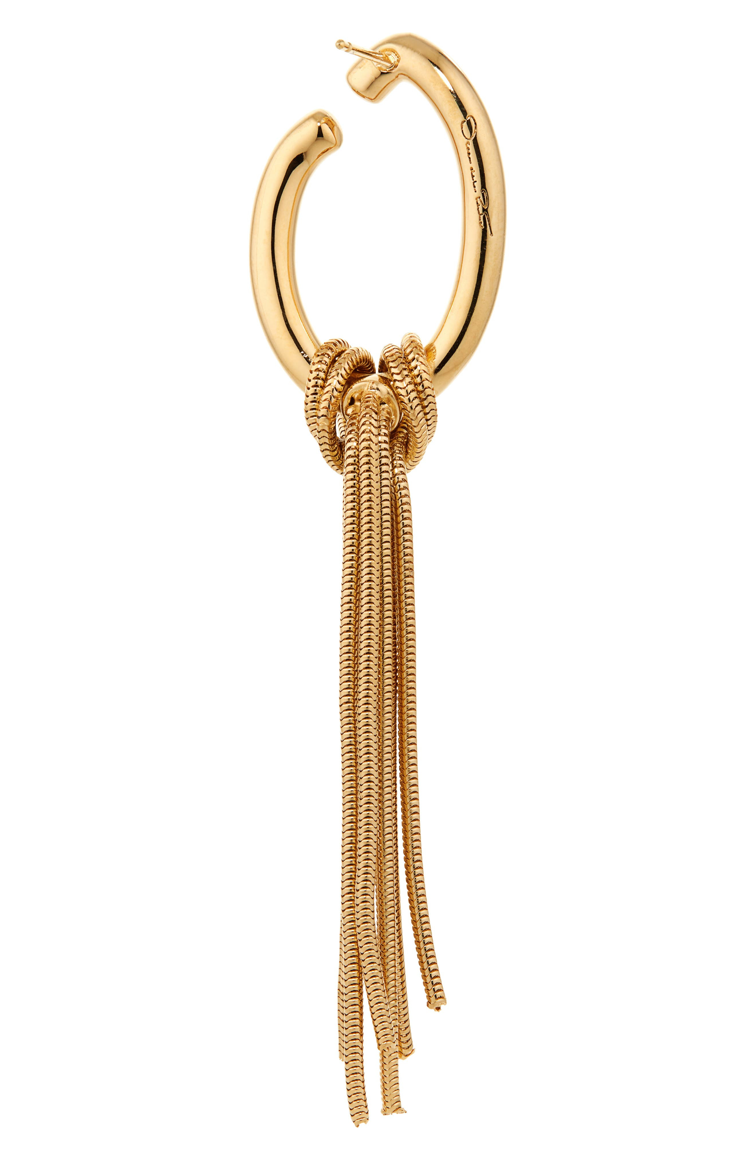 Oscar de la Renta O Knotted Chain Earrings in Gold at Nordstrom - 3
