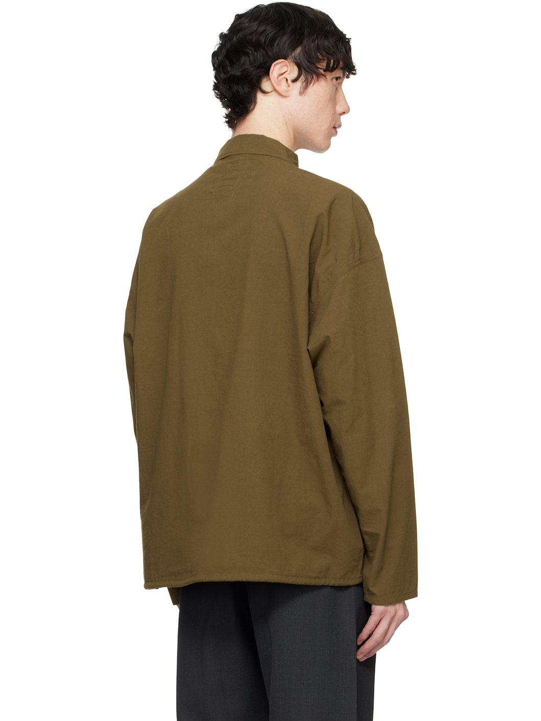 Brown Cotton Wool Deck Shirt - 3