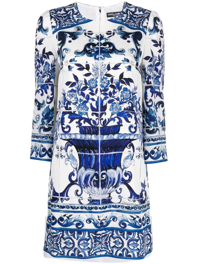 Majolica-print dress 1