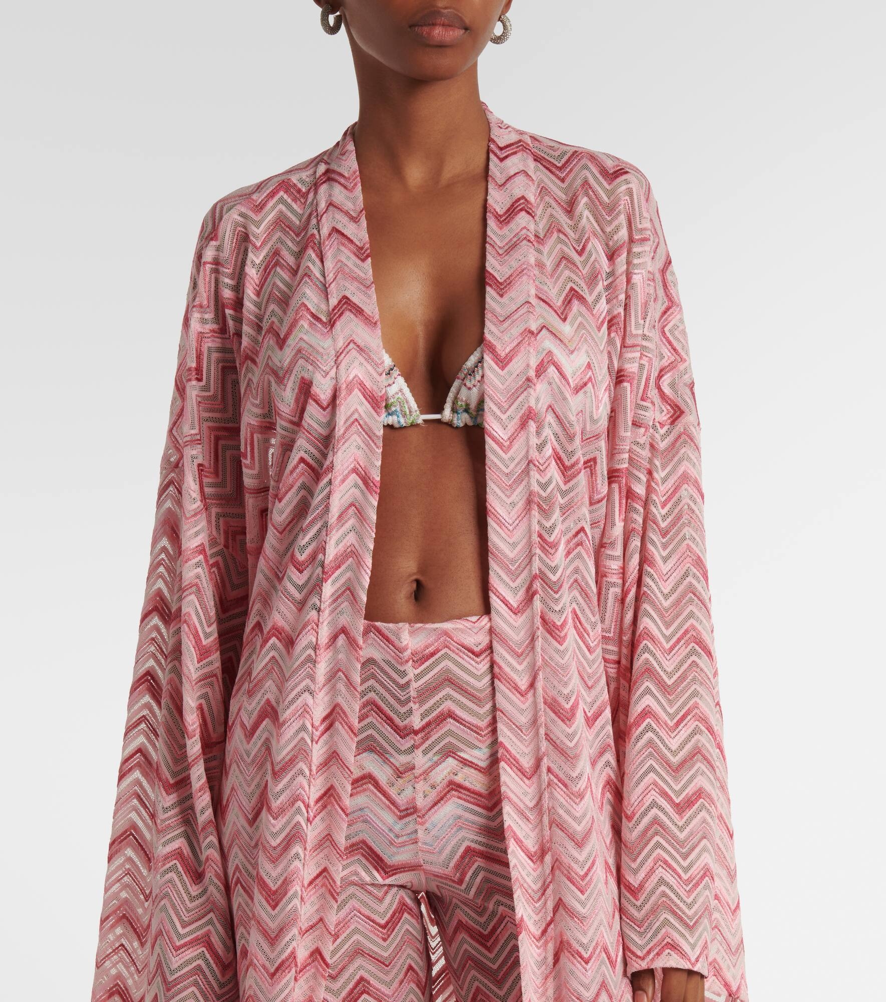 Zigzag lamé robe - 6
