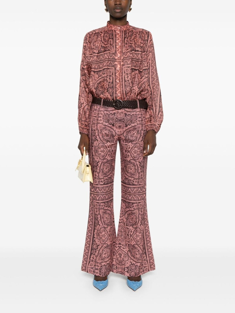 Zimmermann Ottie paisley-print ramie shirt outlook