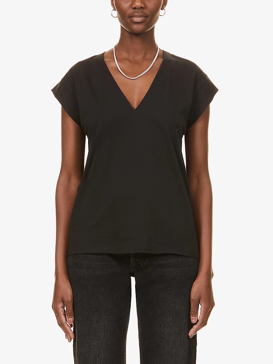 Le Mid Rise V-neck organic cotton T-shirt - 2