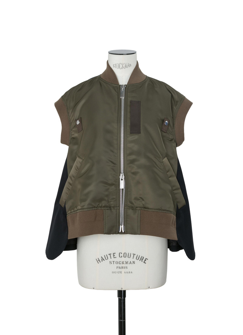 Nylon Twill x Wool Suiting Vest 1