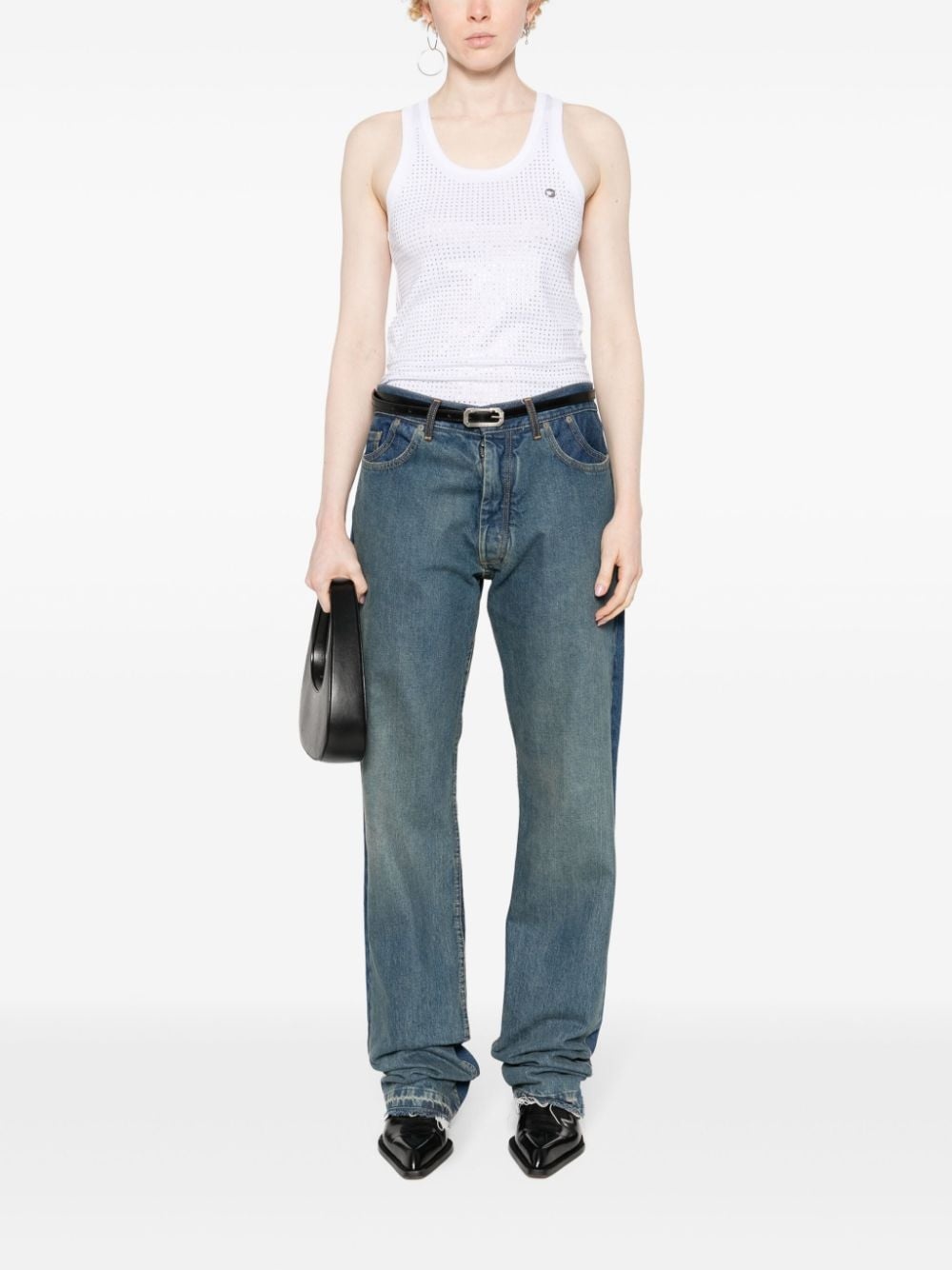rhinestone-embellished top - 2
