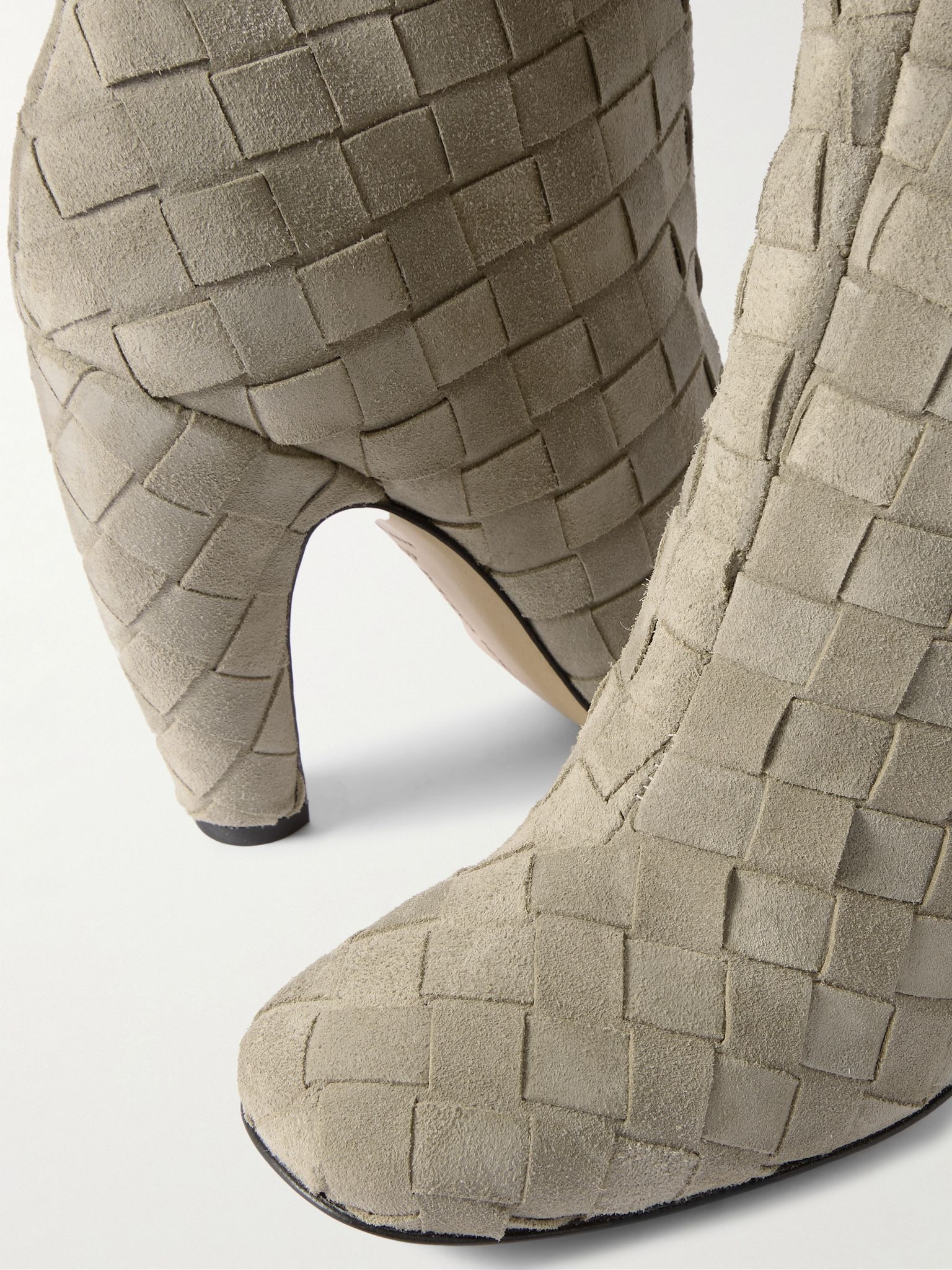 Canalazzo intrecciato suede boots Light gray - 4