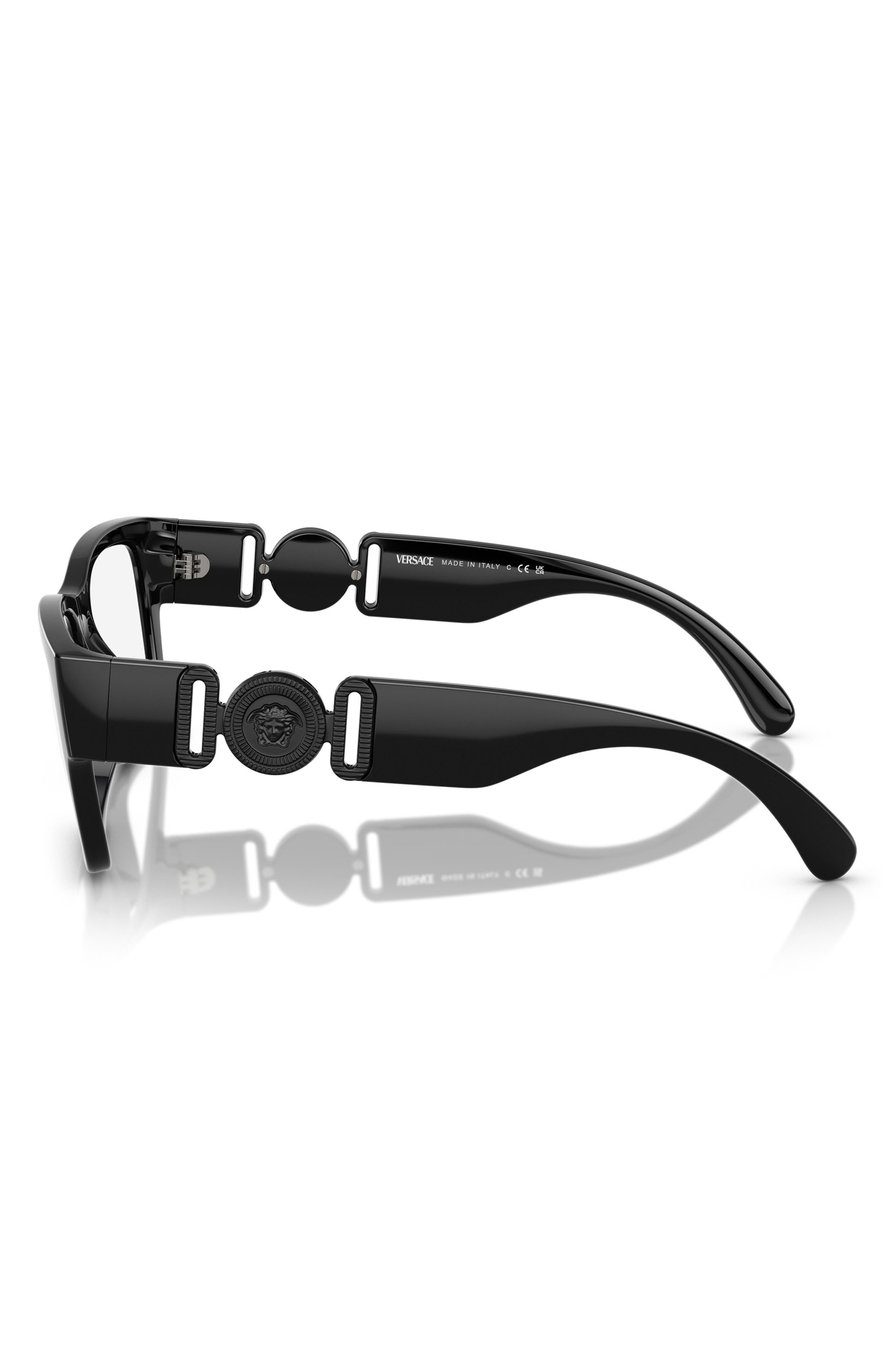 Versace 55mm Pillow Optical Glasses in Black at Nordstrom - 3