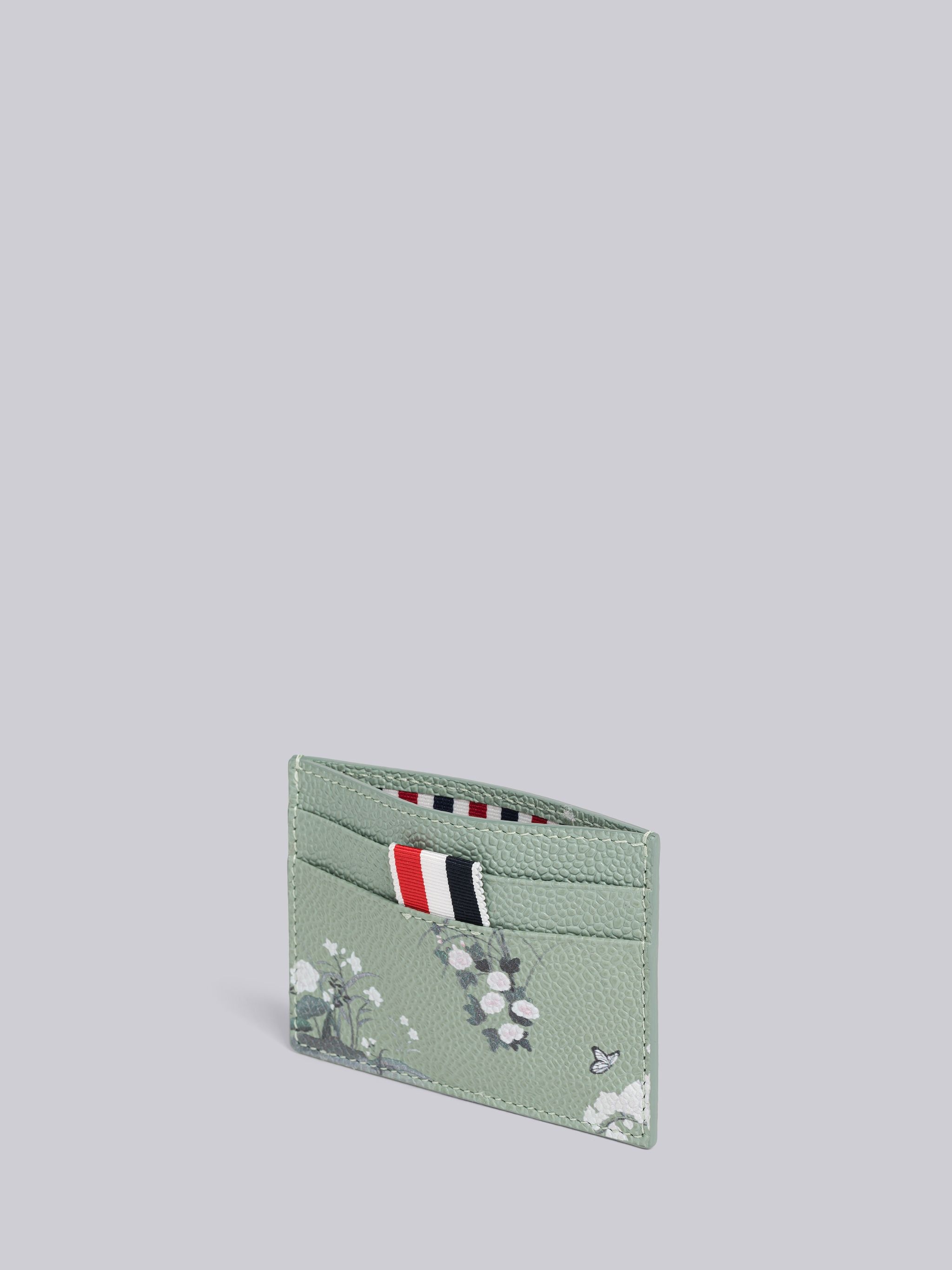 Pebble Grain Leather Toile Single Card Holder - 3