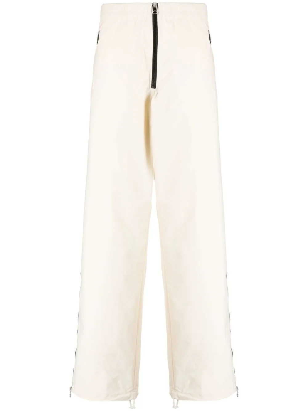 zip-detail wide-leg trousers - 1