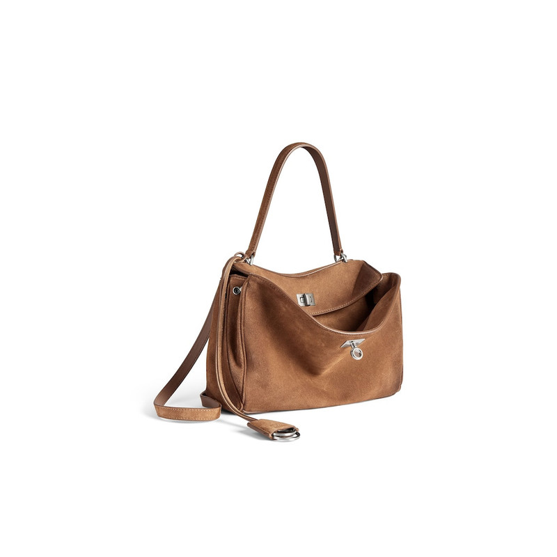 BALENCIAGA Women's Rodeo Handbag Small in Camel outlook