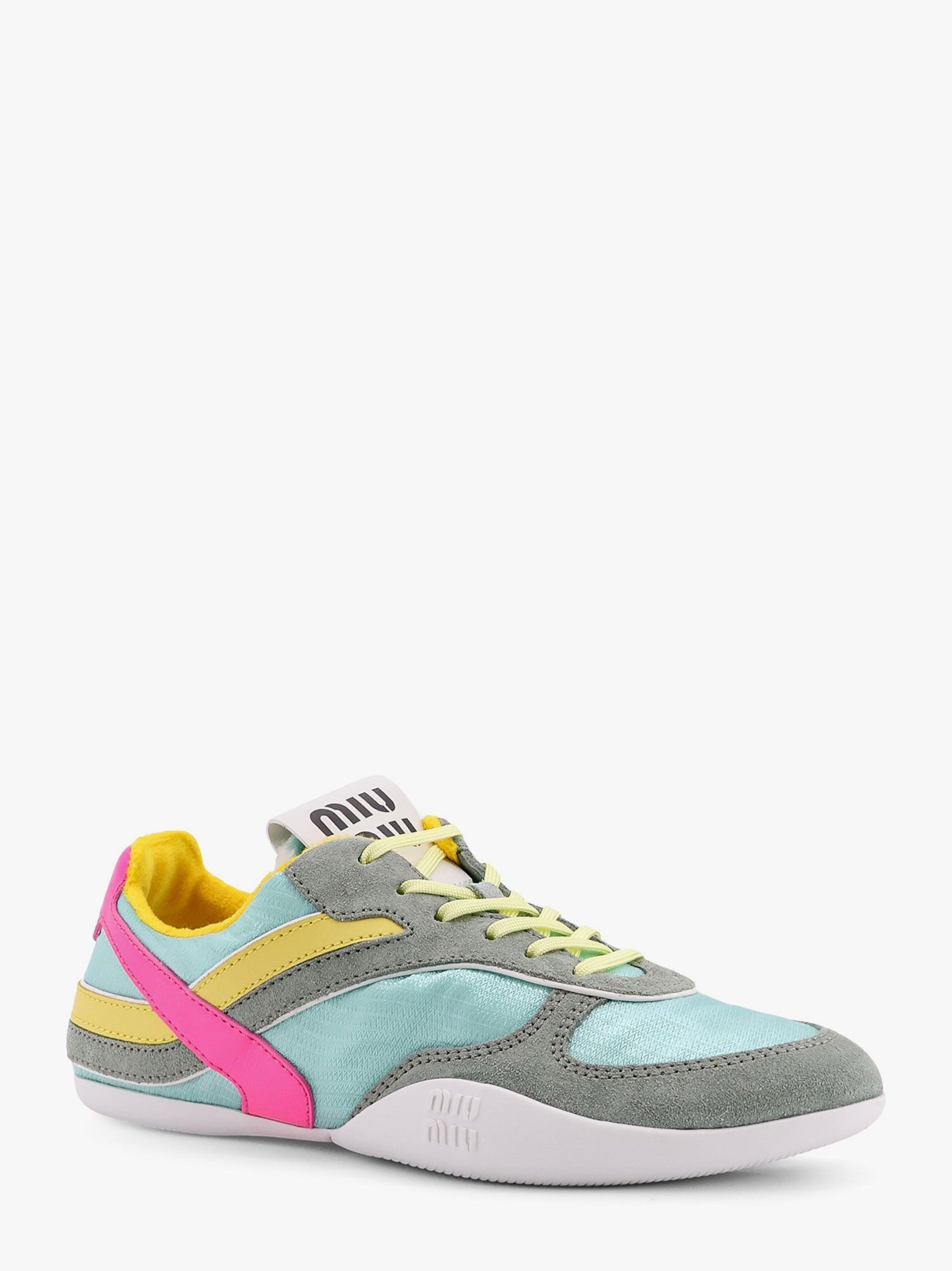 Miu Miu Gymnasium Low-Top Technical Fabric And Suede Sneackers - 2