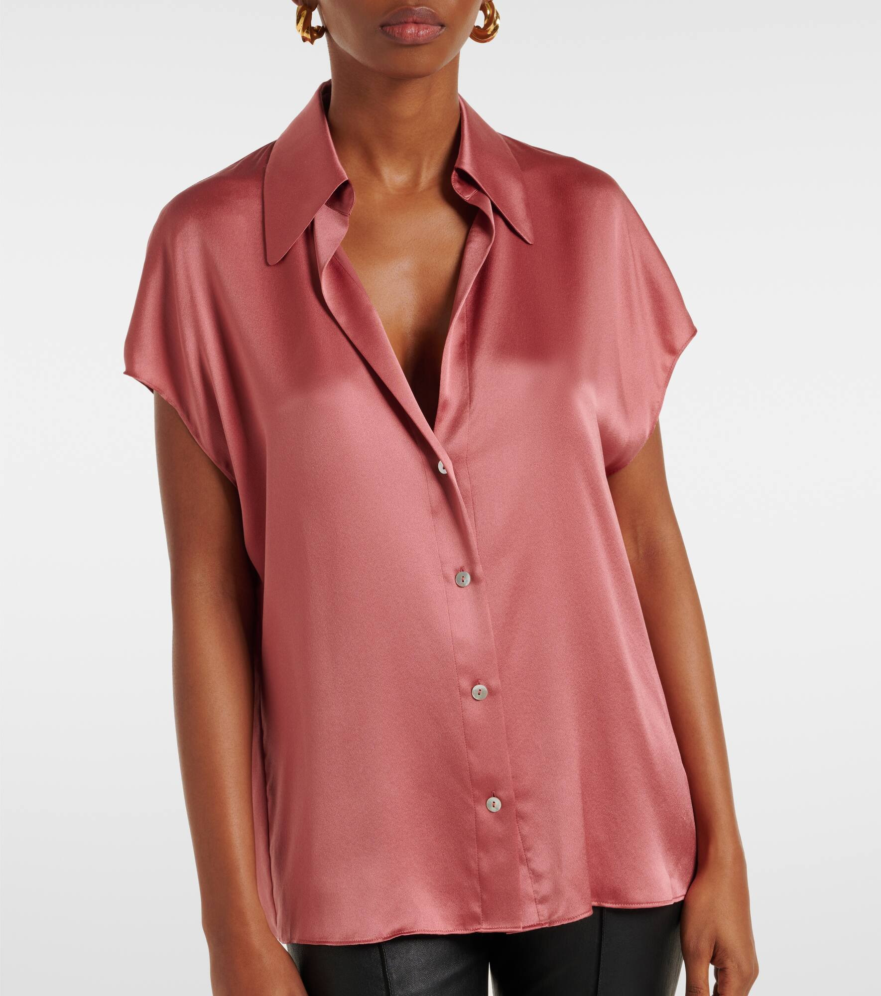 Silk satin blouse - 6