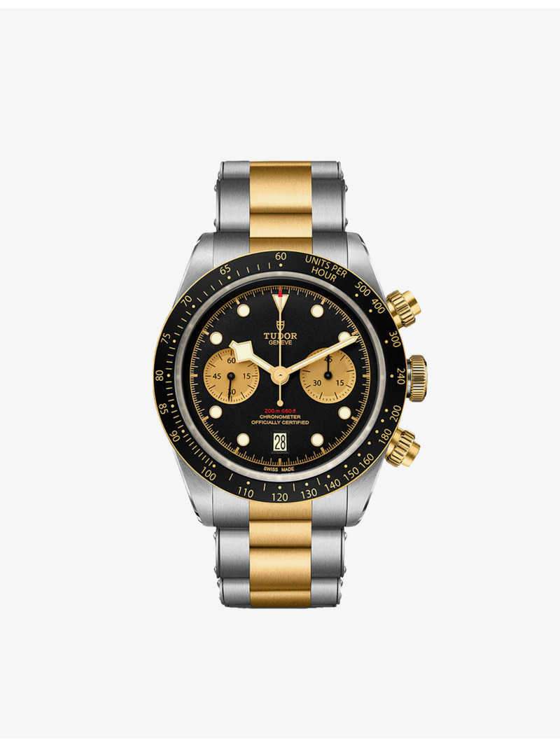 M7936N-0001 Black Bay 41 Chrono S&G 18ct yellow-gold and stainless steel automatic watch 1