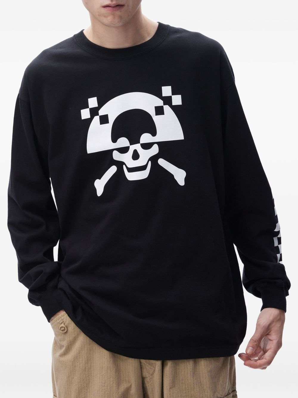skull-print long-sleeve T-shirt - 2