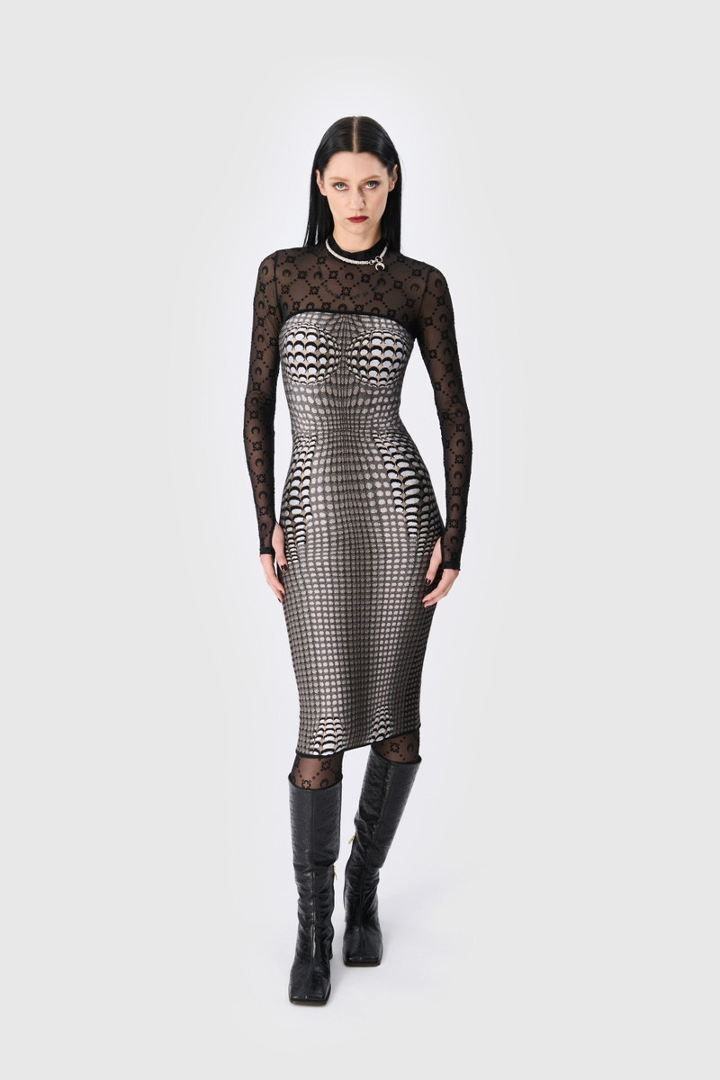Moon Skin Jacquard Knit Tube Dress - 1