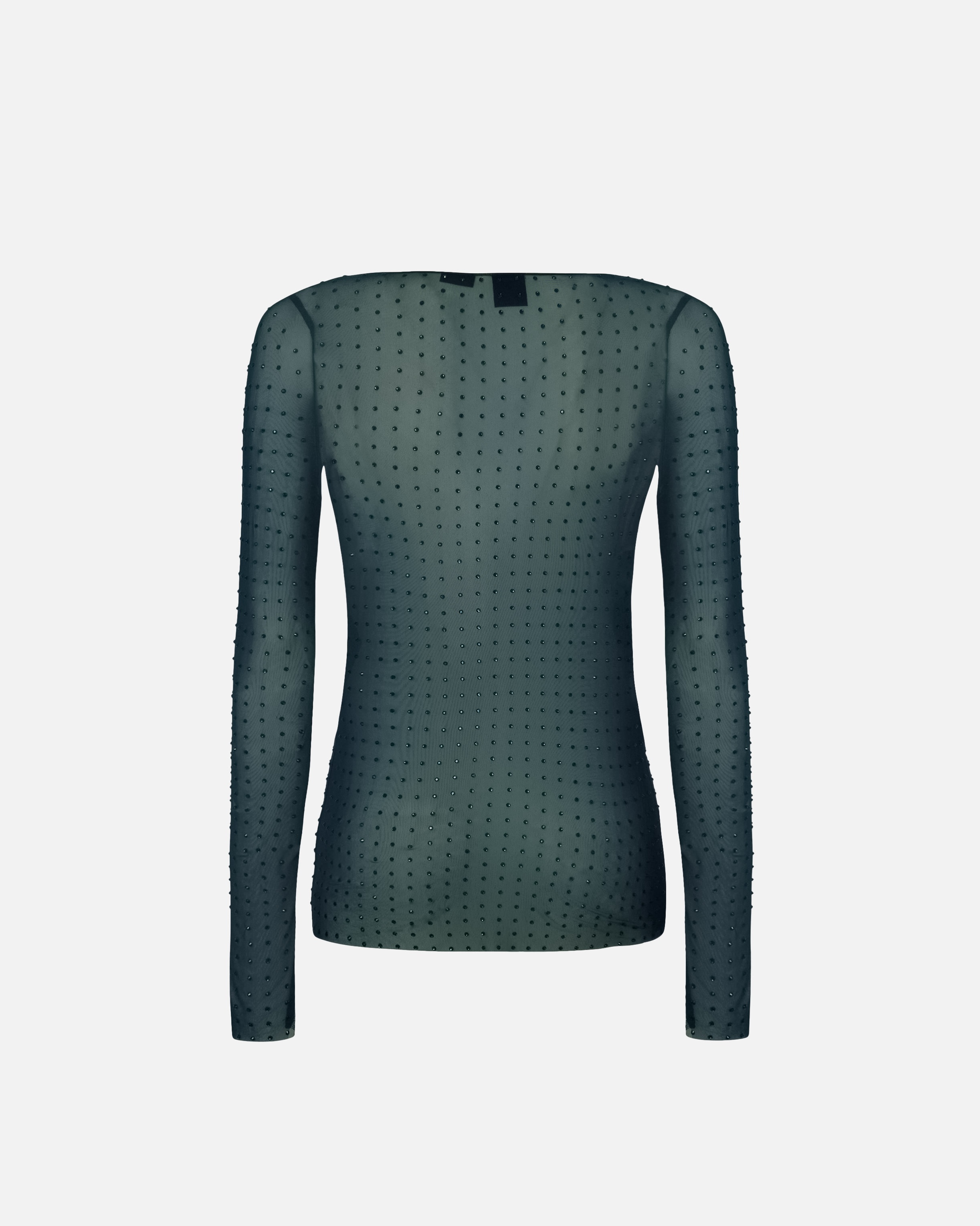 FULLY RHINESTONED LIGHT TULLE SWEATER - 6