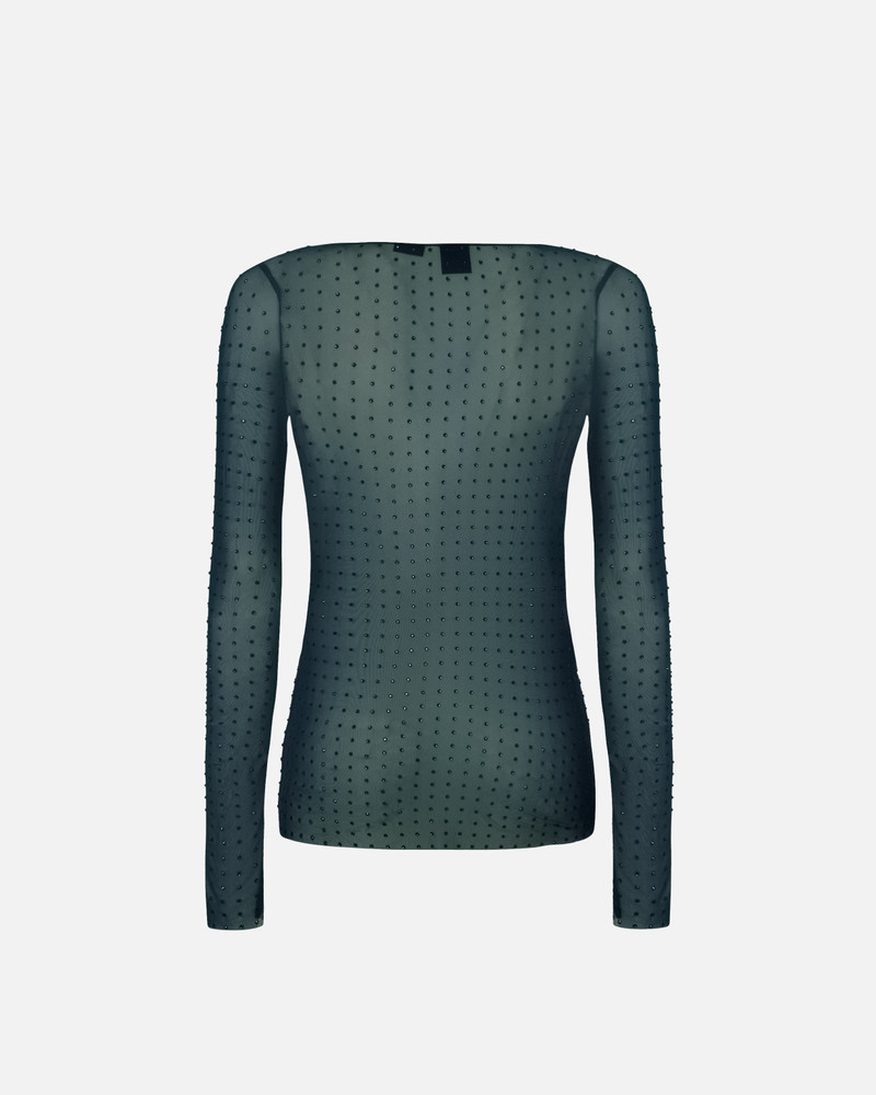 FULLY RHINESTONED LIGHT TULLE SWEATER 6