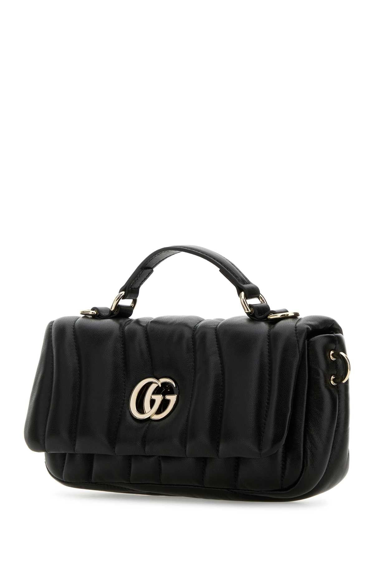 Gucci Women Black Leather Gg Milano Handbag - 2