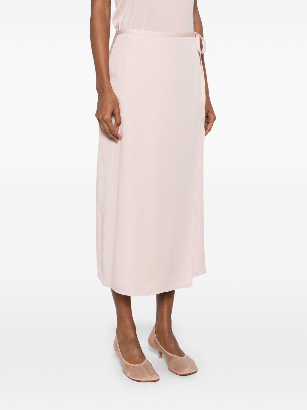 wrap-design midi skirt - 3