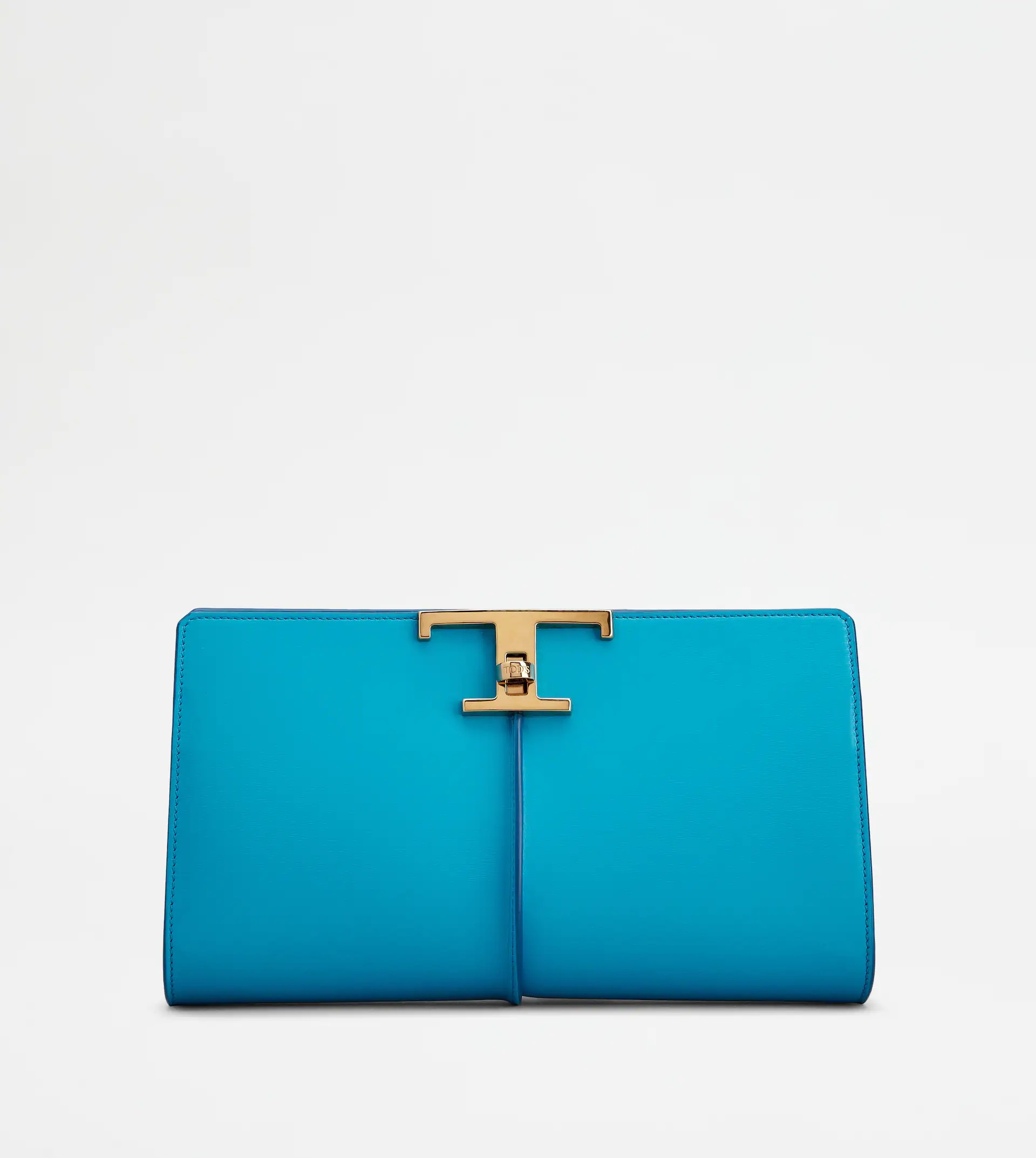 TIMELESS CLUTCH BAG IN LEATHER SMALL - LIGHT BLUE - 1