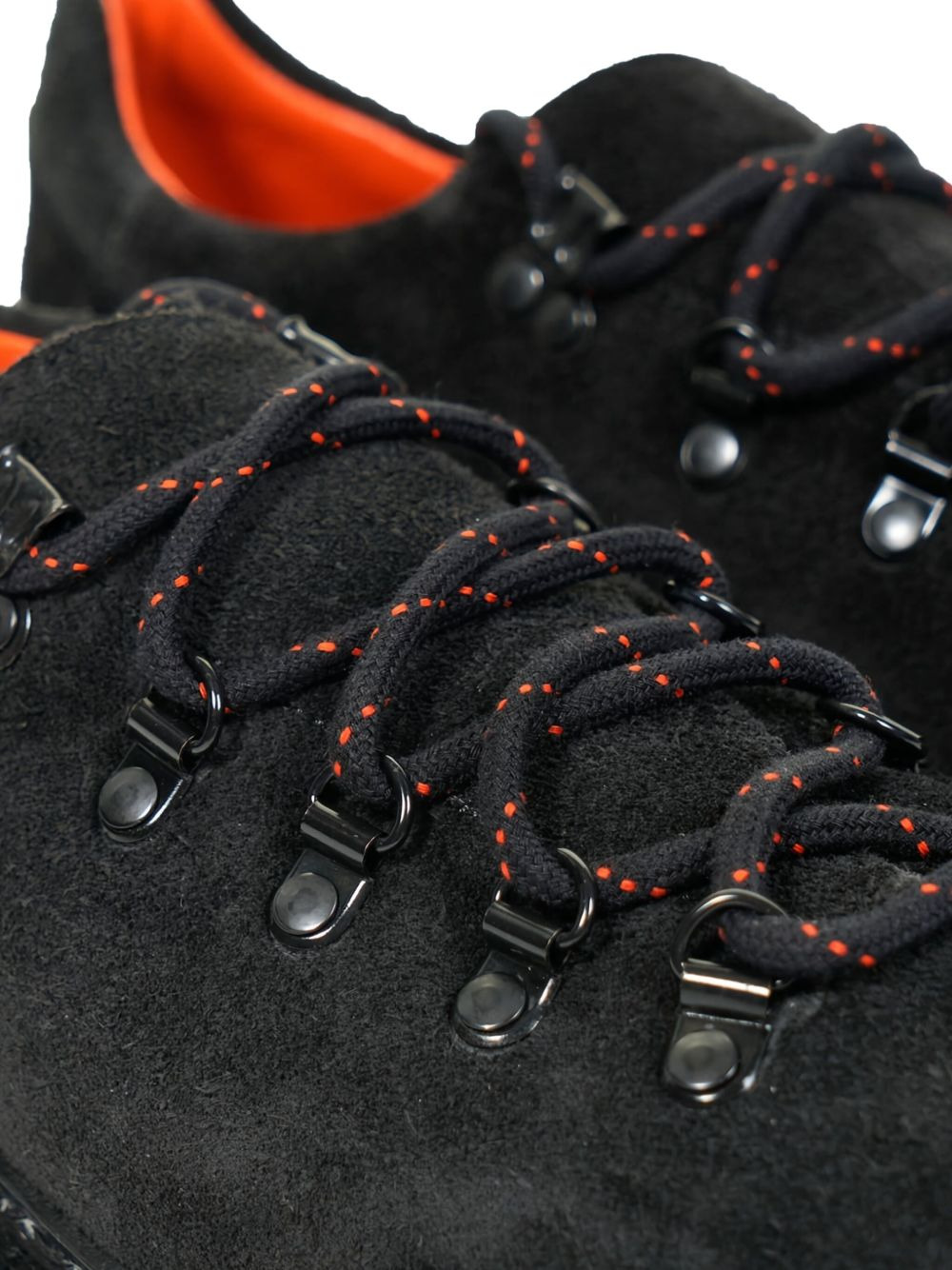 lace-up low-top suede shoes - 4
