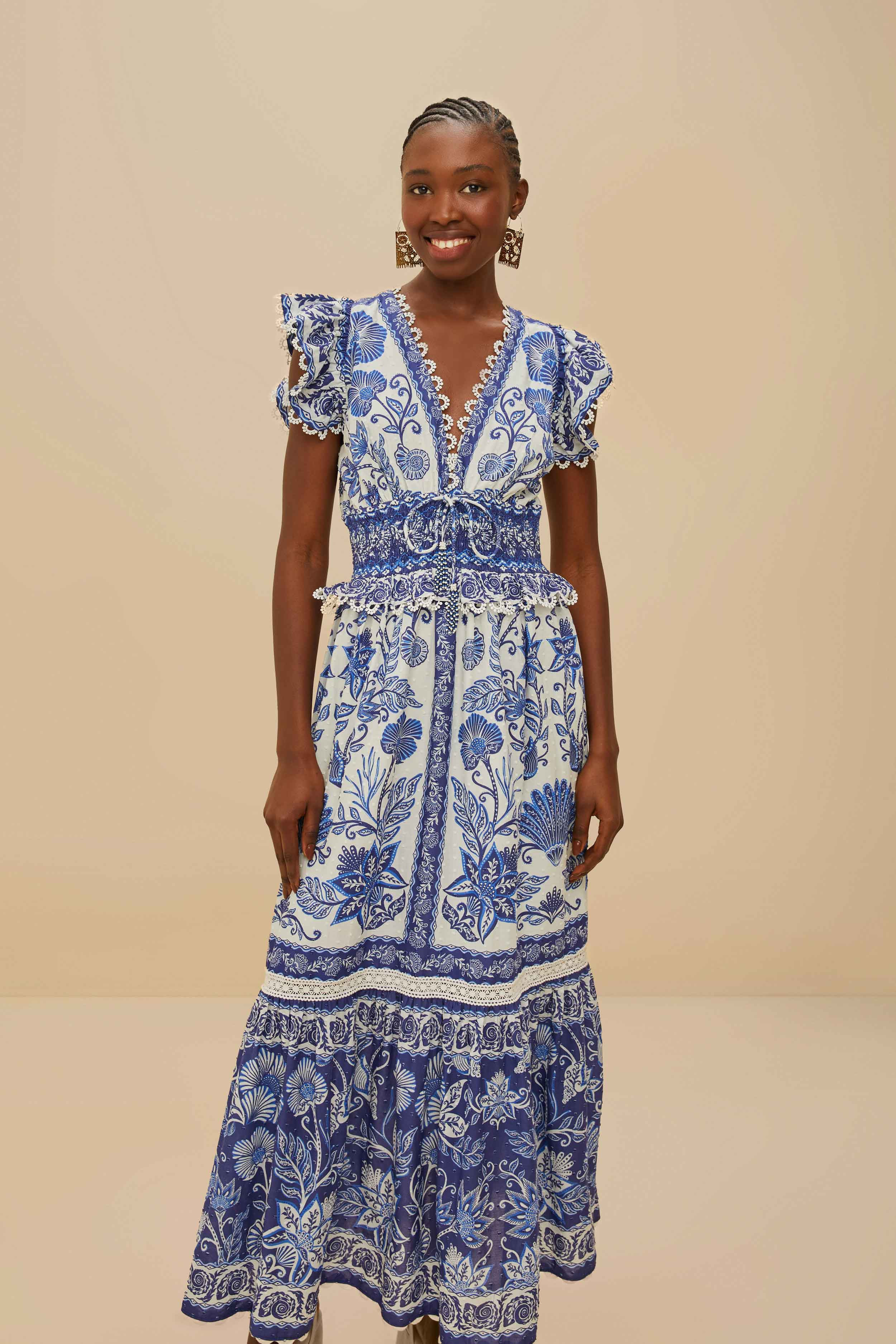 Off-White Shell Garden Maxi Dress - 2