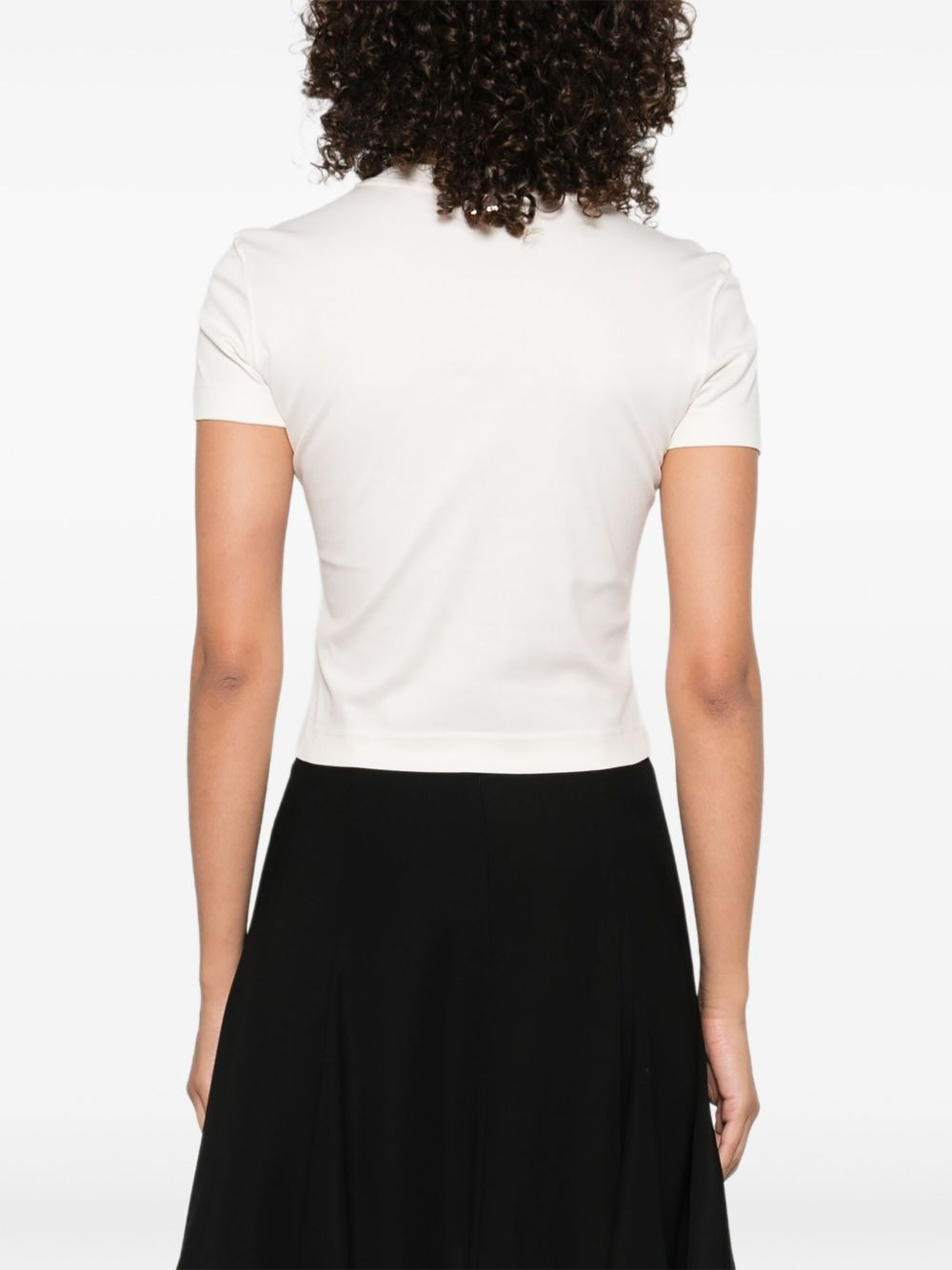 piercing-detail cotton T-shirt - 4