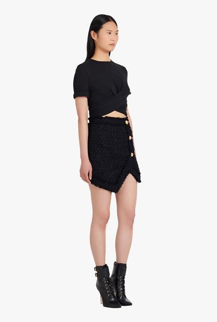 Black tweed skirt - 6