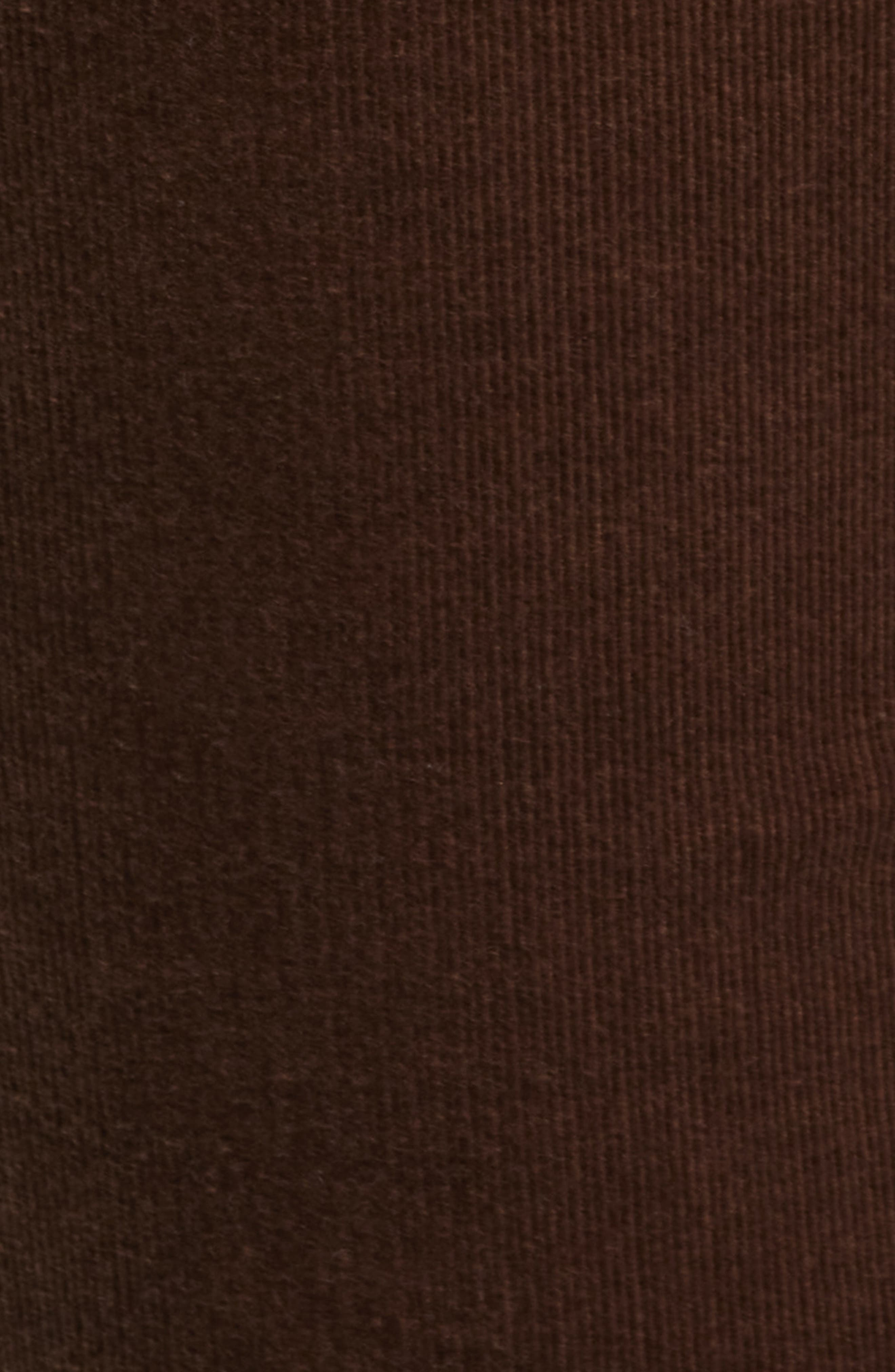 FRAME Le Sleek Corduroy Ankle Straight Leg Pants in Bitter Chocolate at Nordstrom - 6