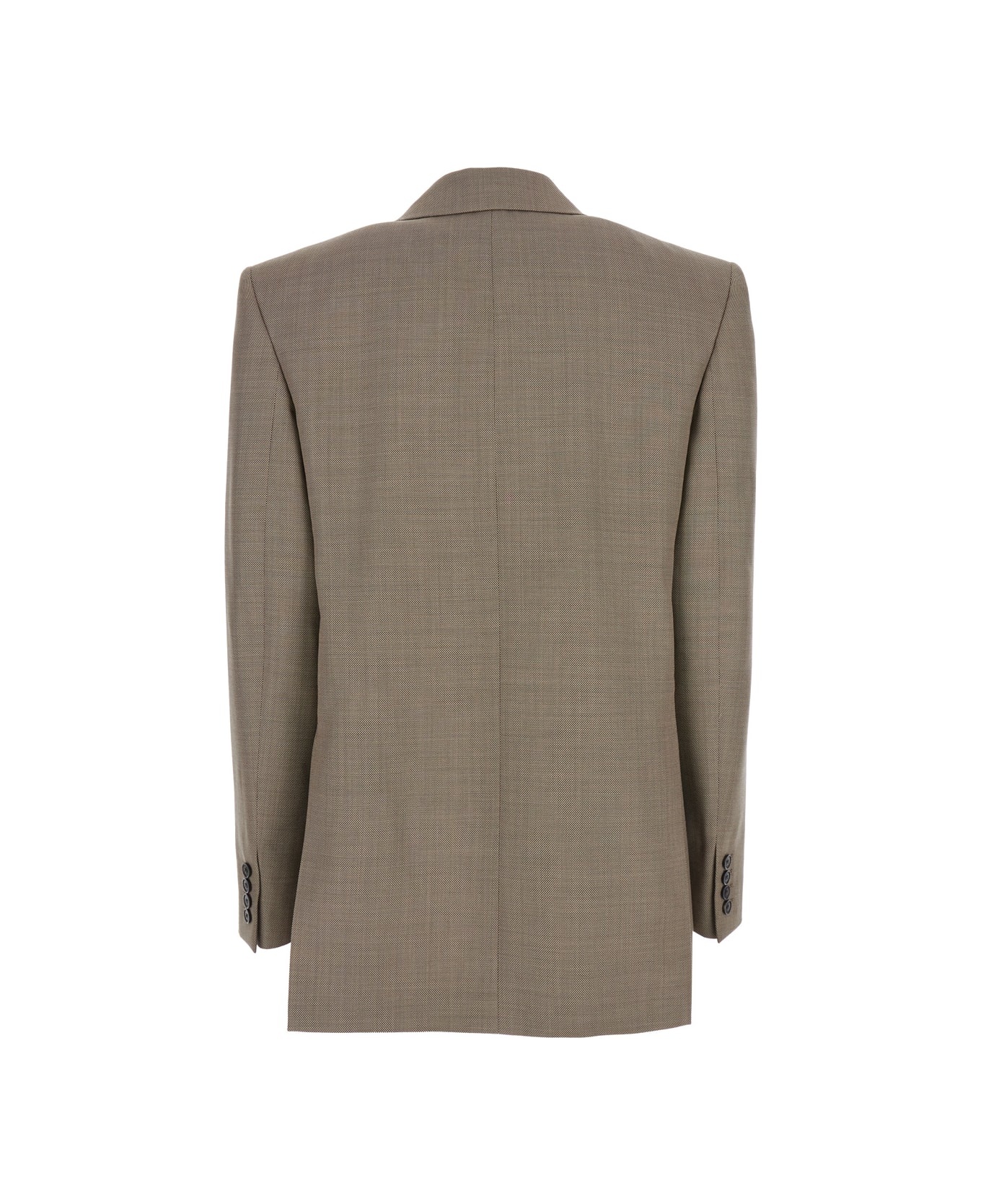 Two Tone Wool Blazer - 2