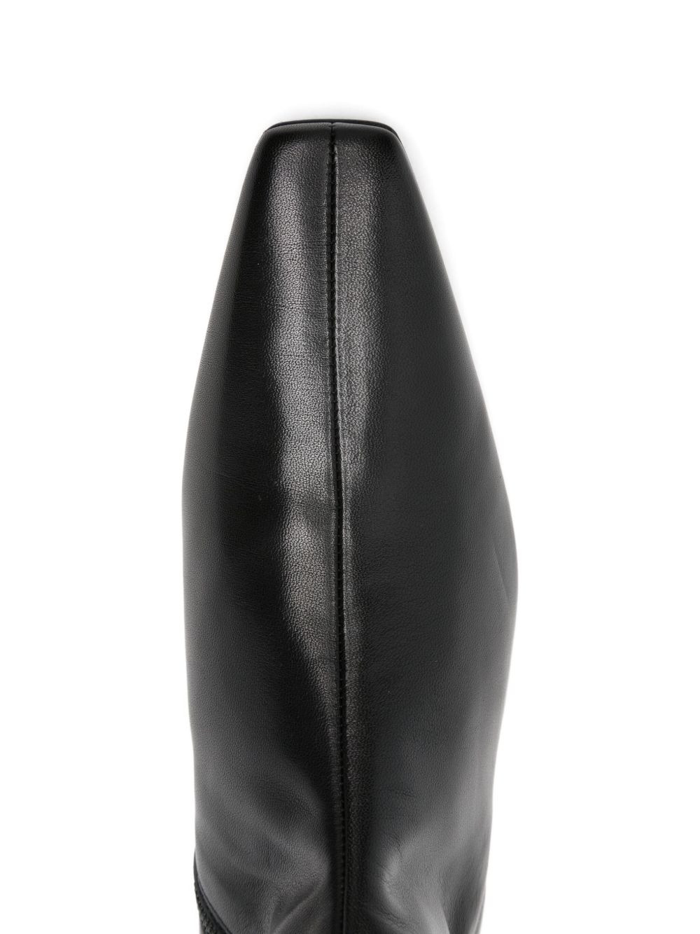zipped leather boots - 4