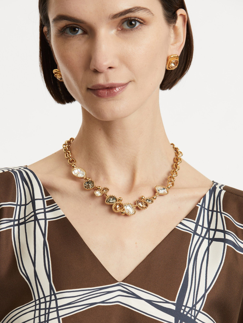 Oscar de la Renta EMERALD-CUT SCRAMBLE NECKLACE outlook