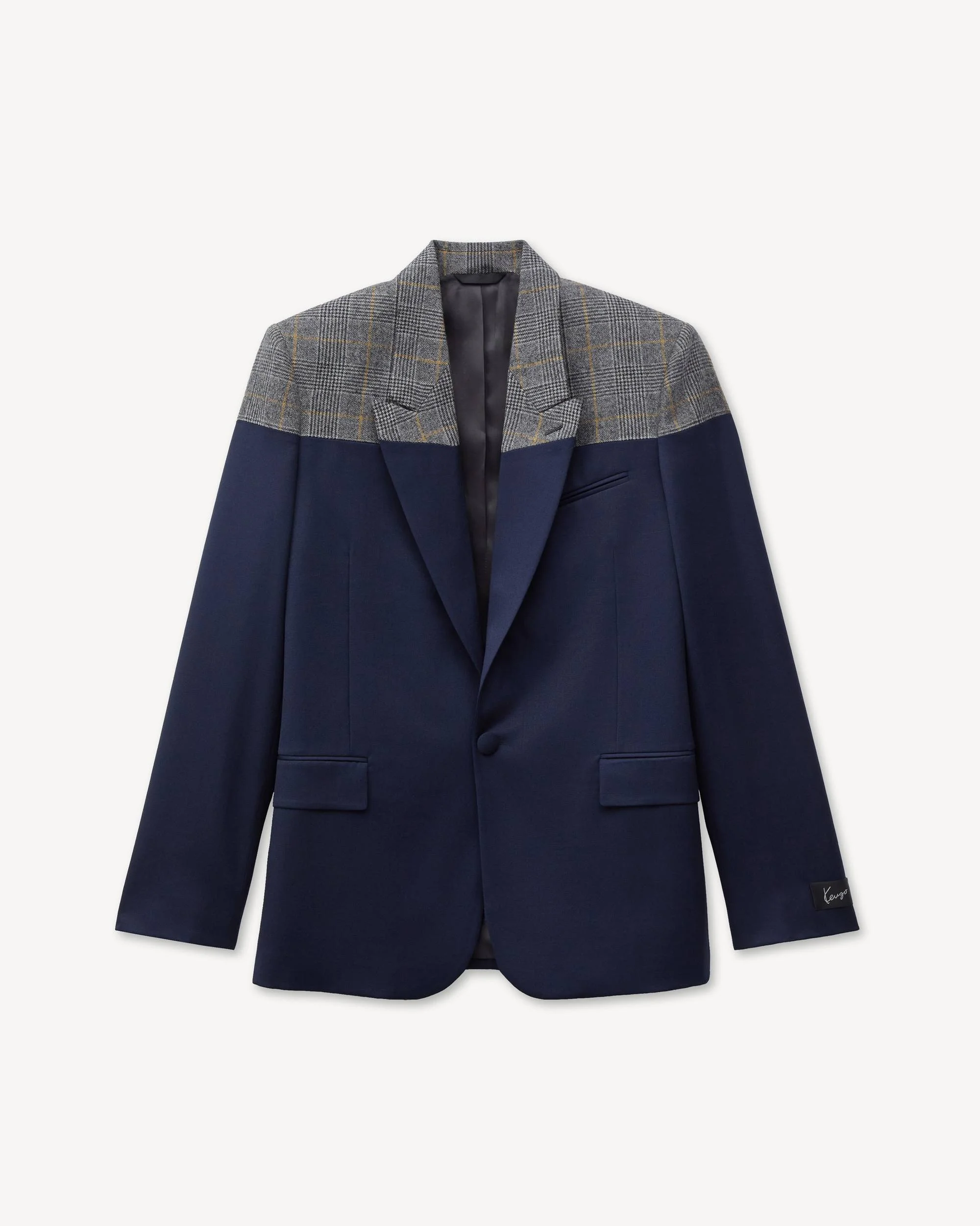 Peaked lapel blazer in wool - 1