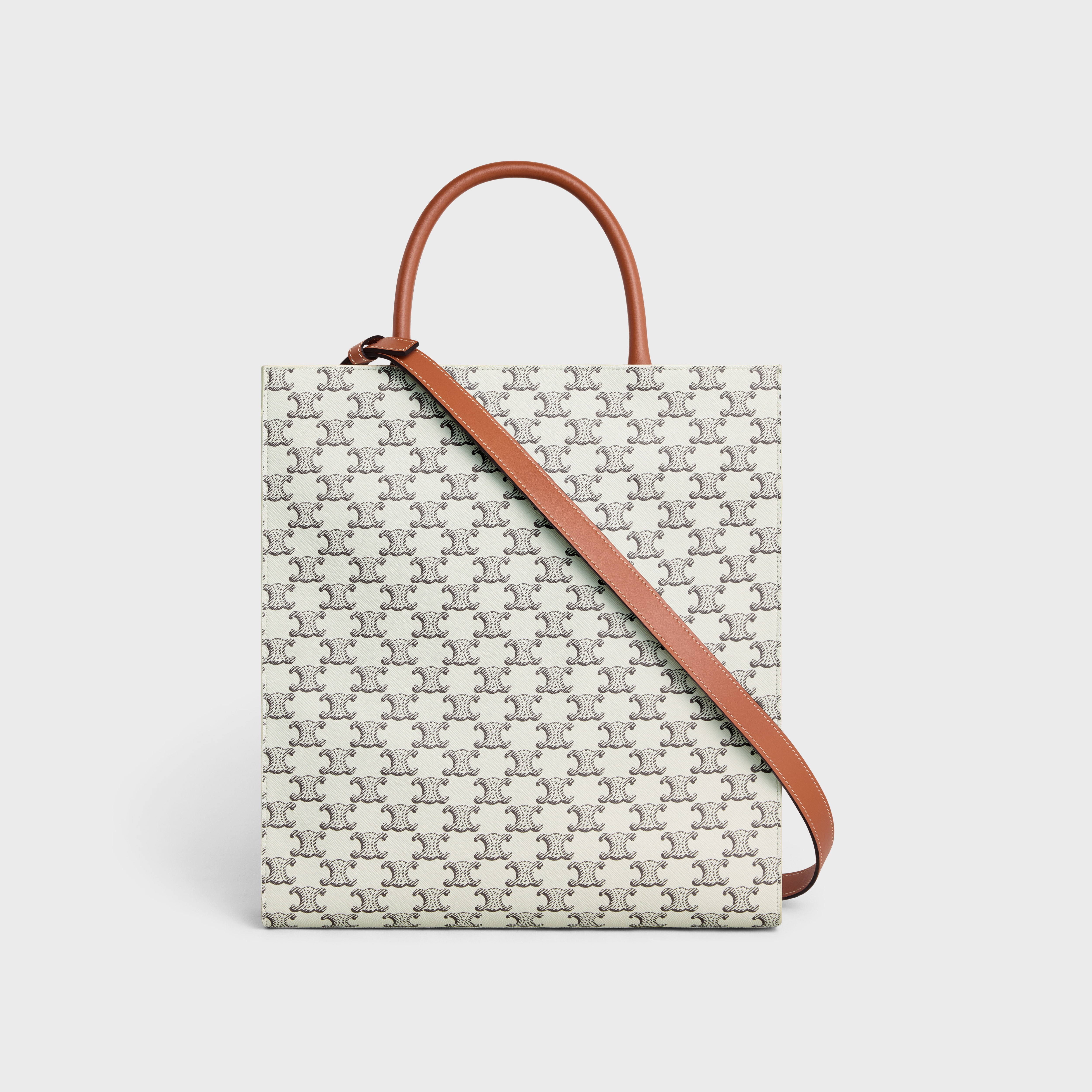 Medium Vertical Cabas in Triomphe Canvas with Celine print - 3
