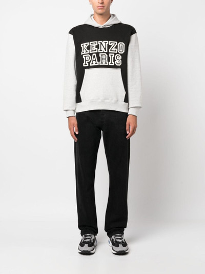 KENZO colour-block stretch-cotton hoodie outlook