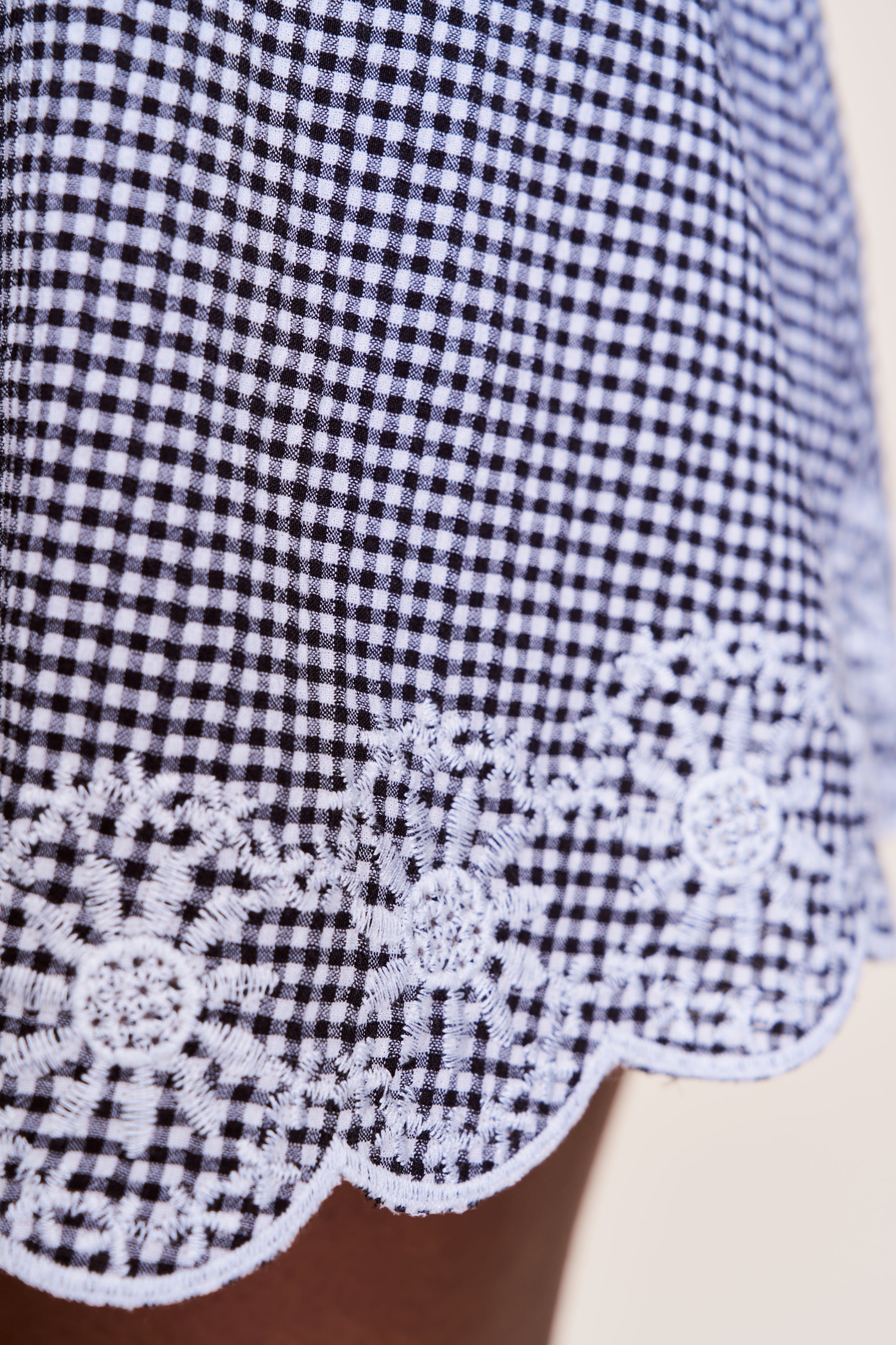 MAELLE GINGHAM MINI SKIRT - 4