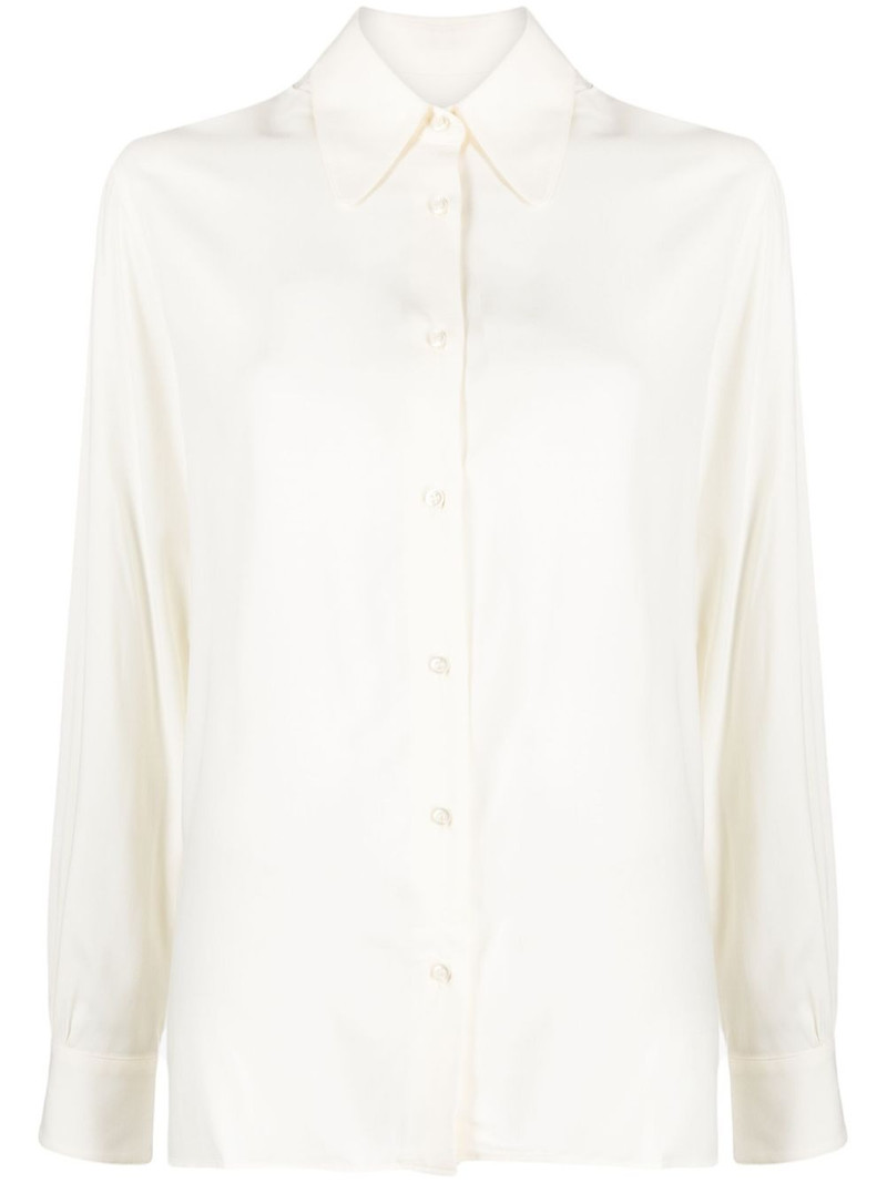 pointed-collar button-up shirt 1