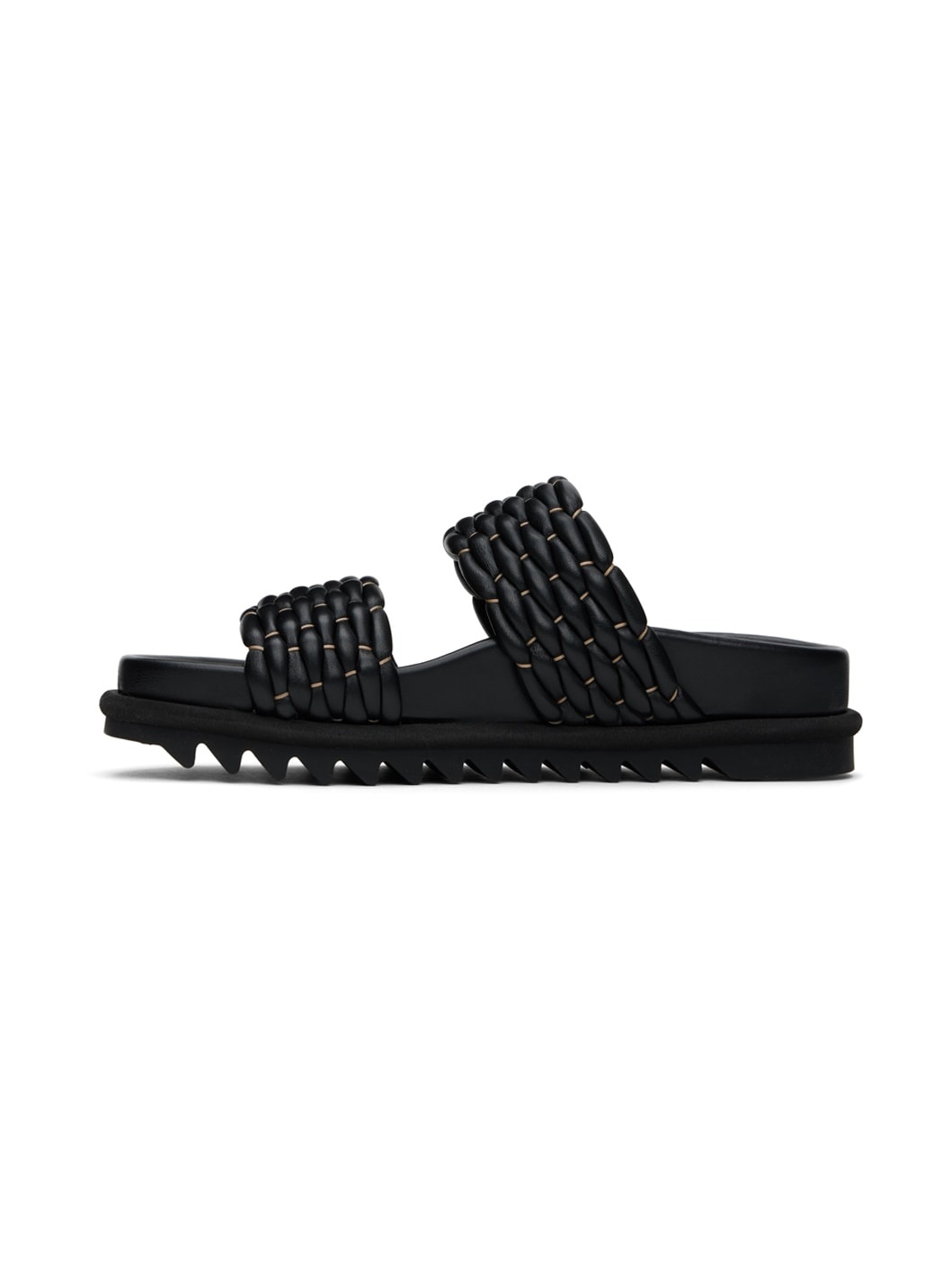 Black Braided Sandals - 3