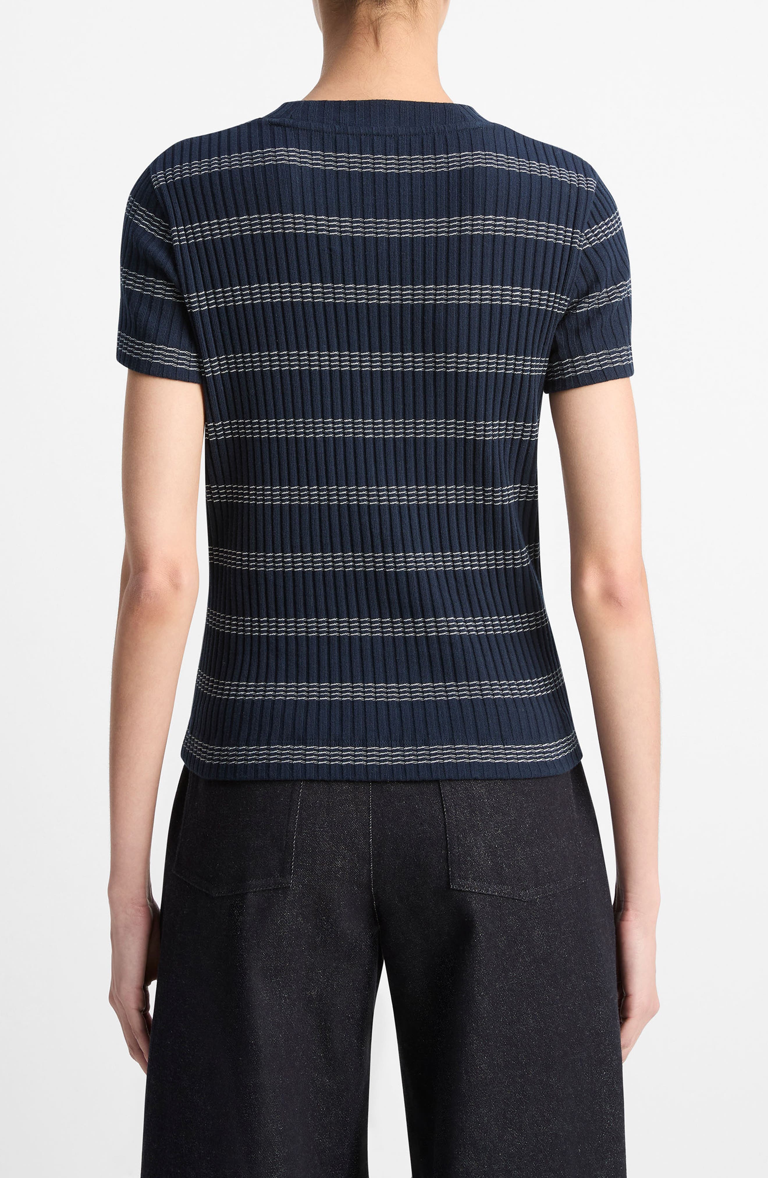 Vince Stripe Rib Sweater in Coastal Combo at Nordstrom - 2