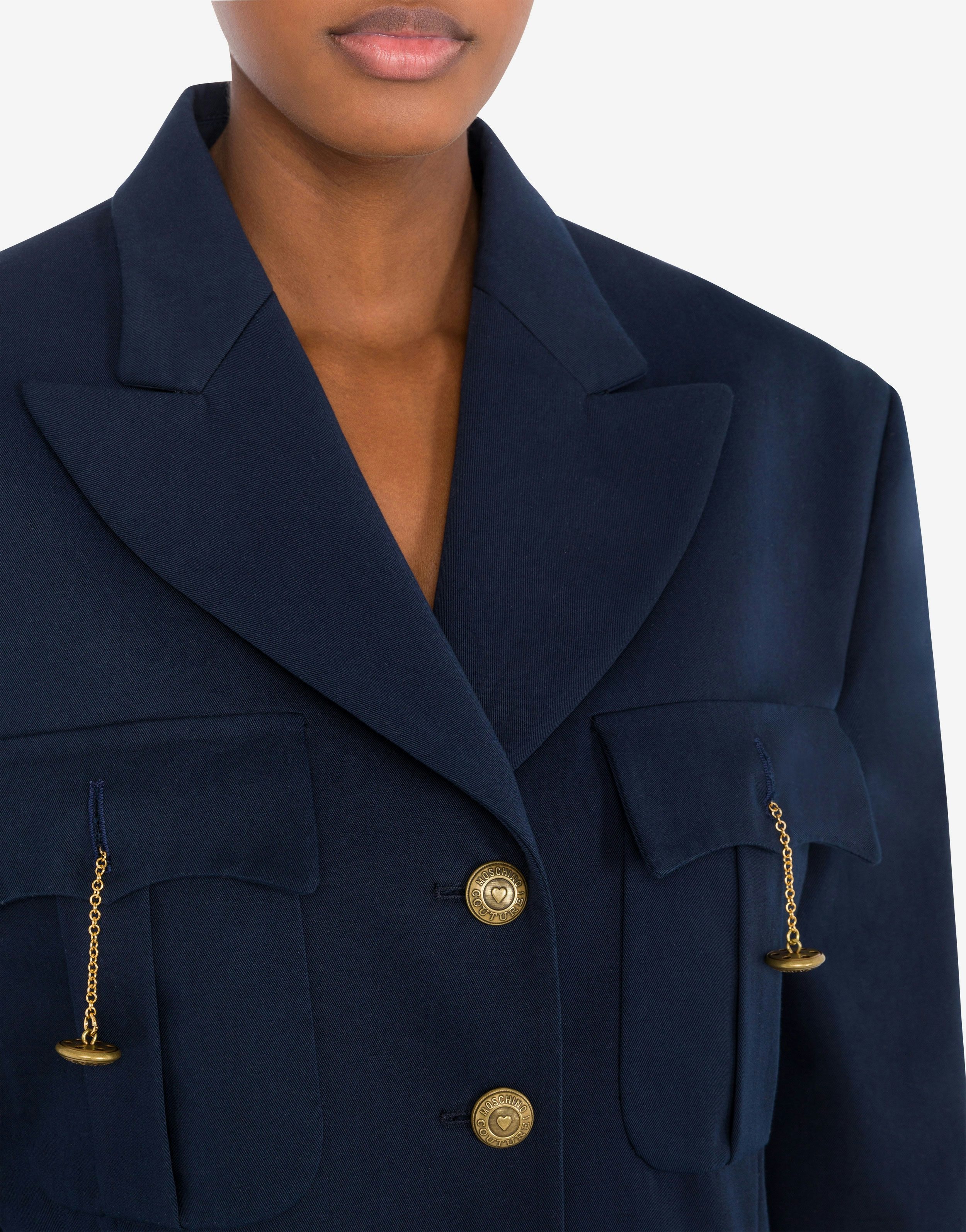 JACKET IN GABARDINE MILITARY TWIST - 4
