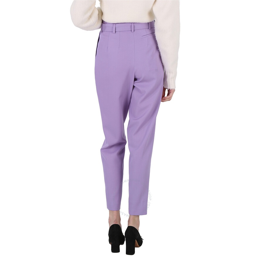 Moschino Ladies Violet Straight Leg Trousers - 6