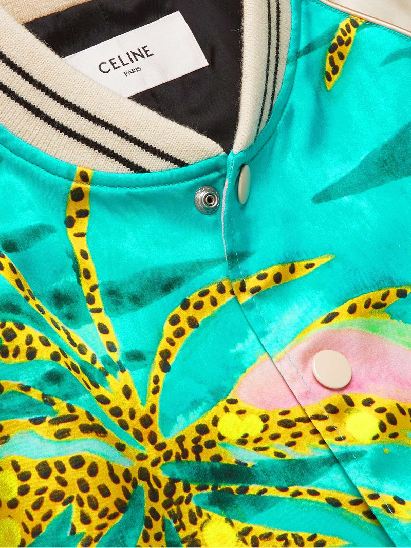 Teddy Logo-Print Satin Bomber Jacket 5