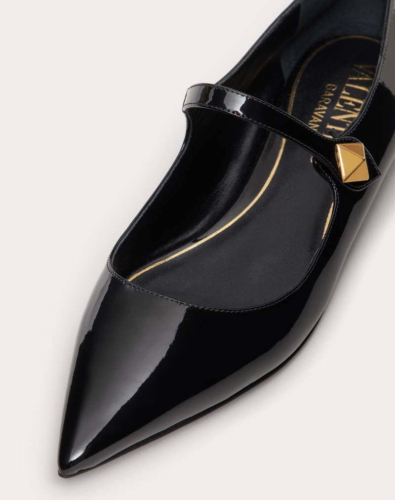 VALENTINO GARAVANI TIPTOE PATENT LEATHER BALLET FLATS 5