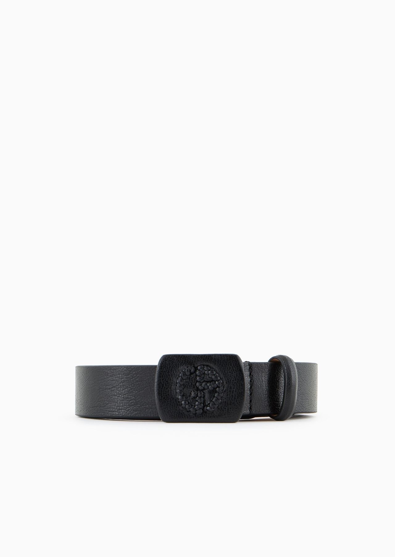 Vintage-effect leather belt - 1